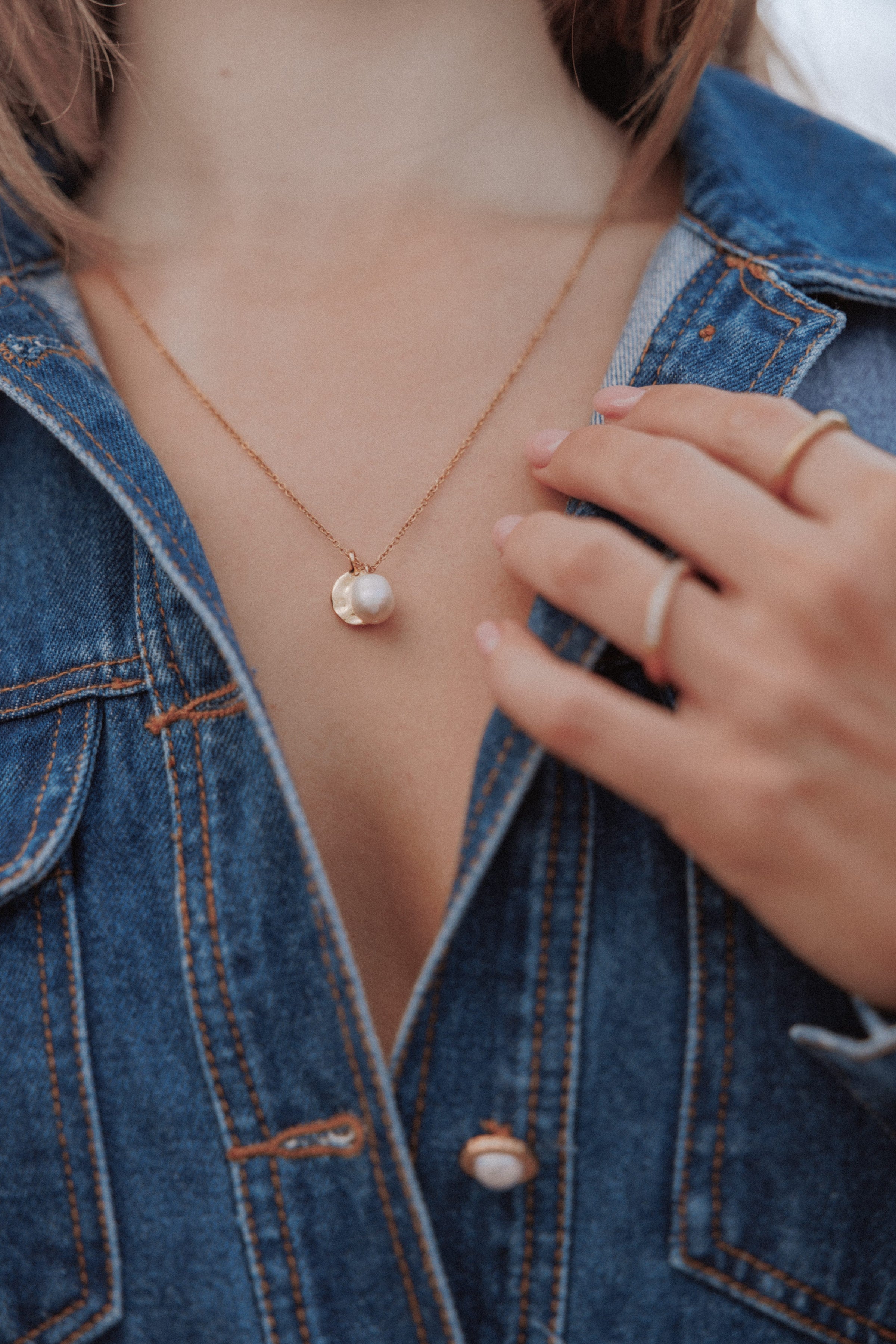 ACCESSORIES Lavinia Necklace - Gold/Pearl