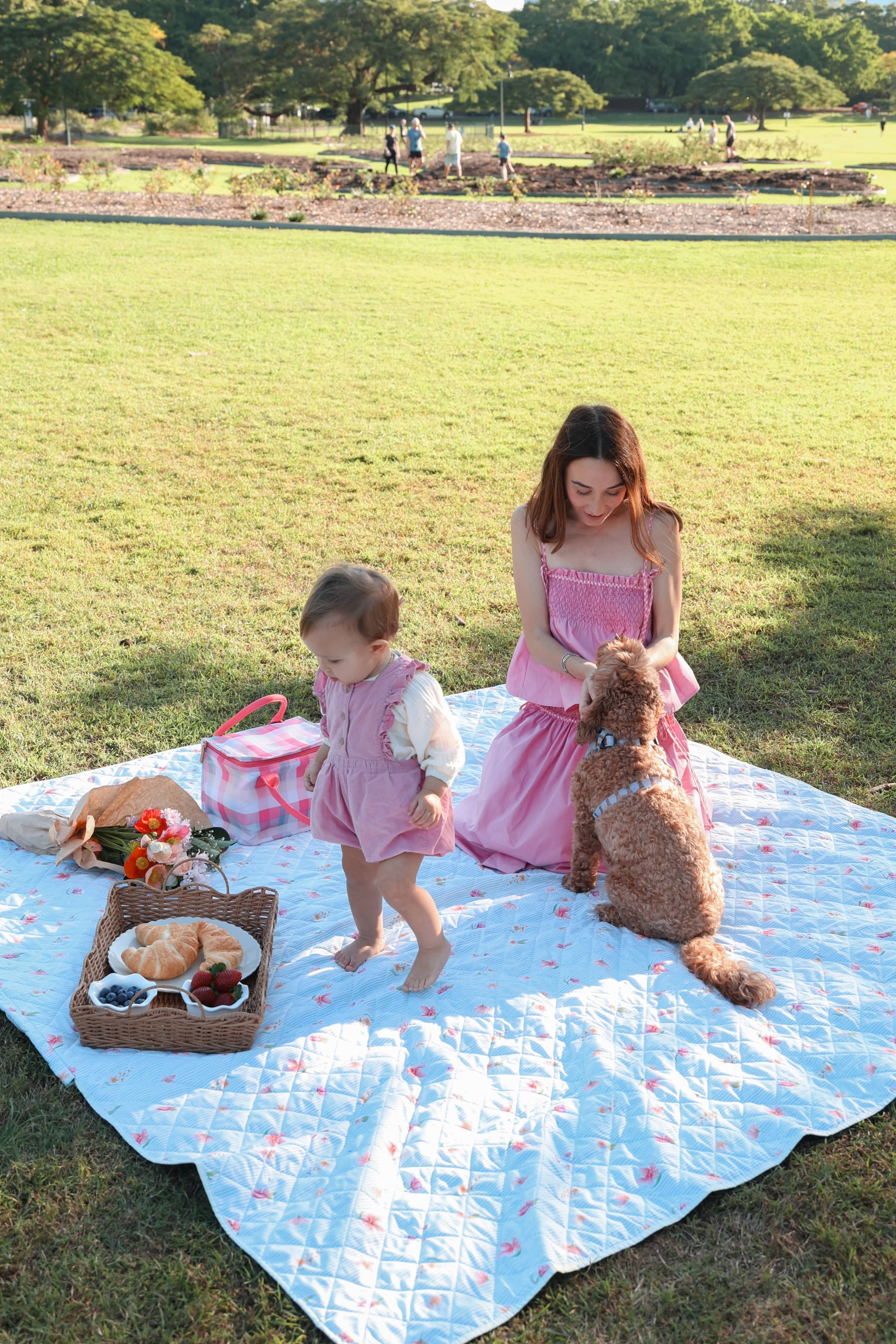 ACCESSORIES Picnic Rug - Blue Garden Stripe