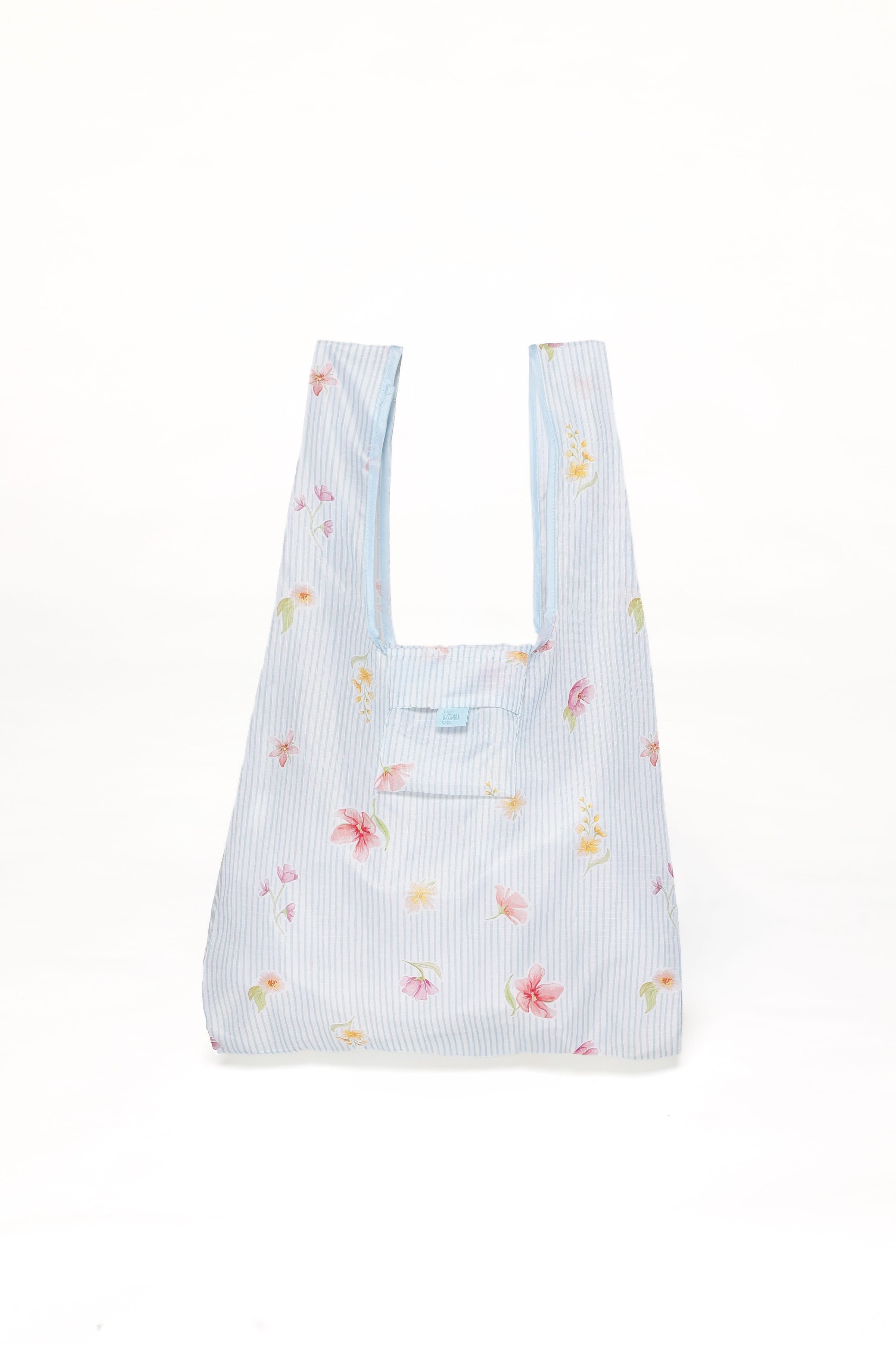 ACCESSORIES Reusable Shopping Bag - Blue Garden Stripe