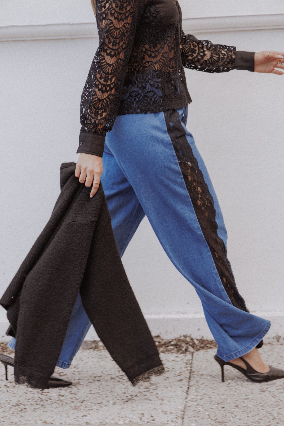 BOTTOMS Fletcher Denim Racer Pants - Indigo Lace