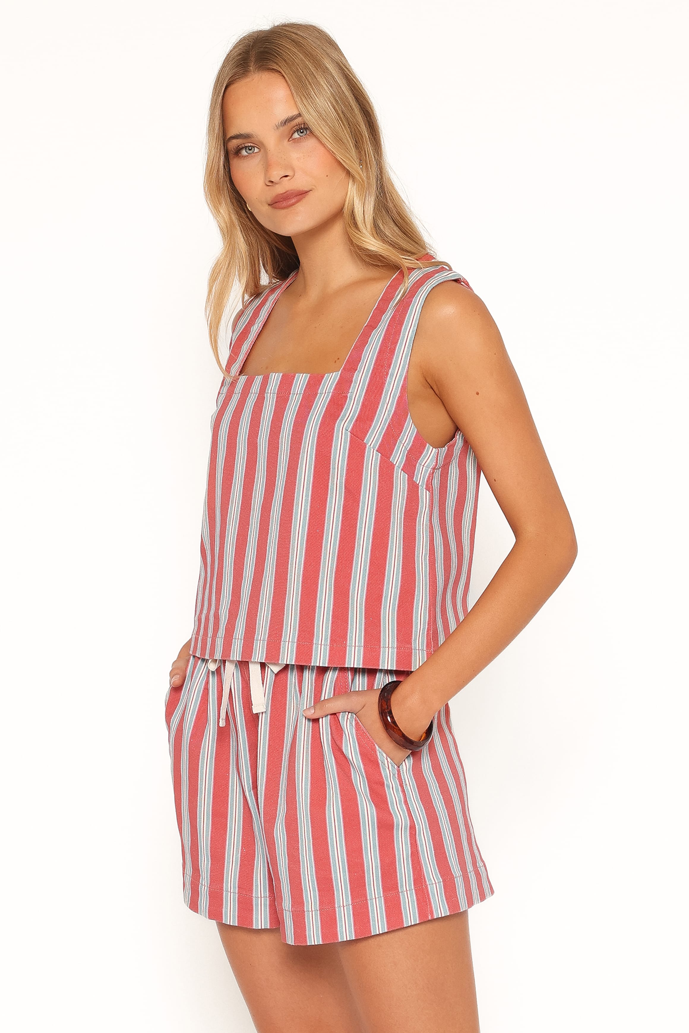 BOTTOMS Marinda Short - Red Stripe