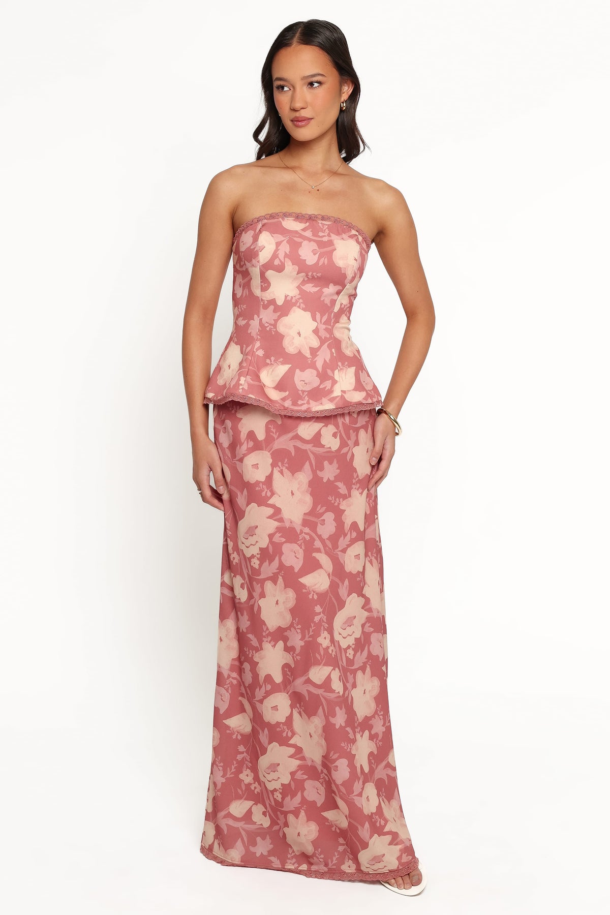 BOTTOMS Mera Maxi Skirt - Terracotta Floral