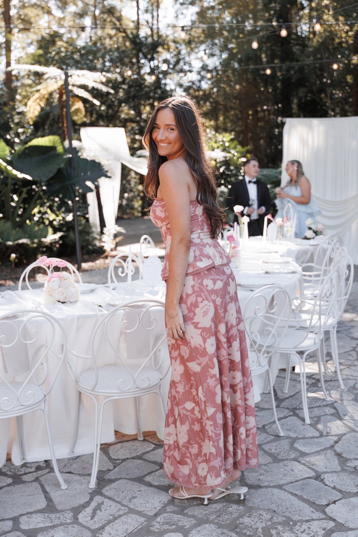 BOTTOMS Mera Maxi Skirt - Terracotta Floral