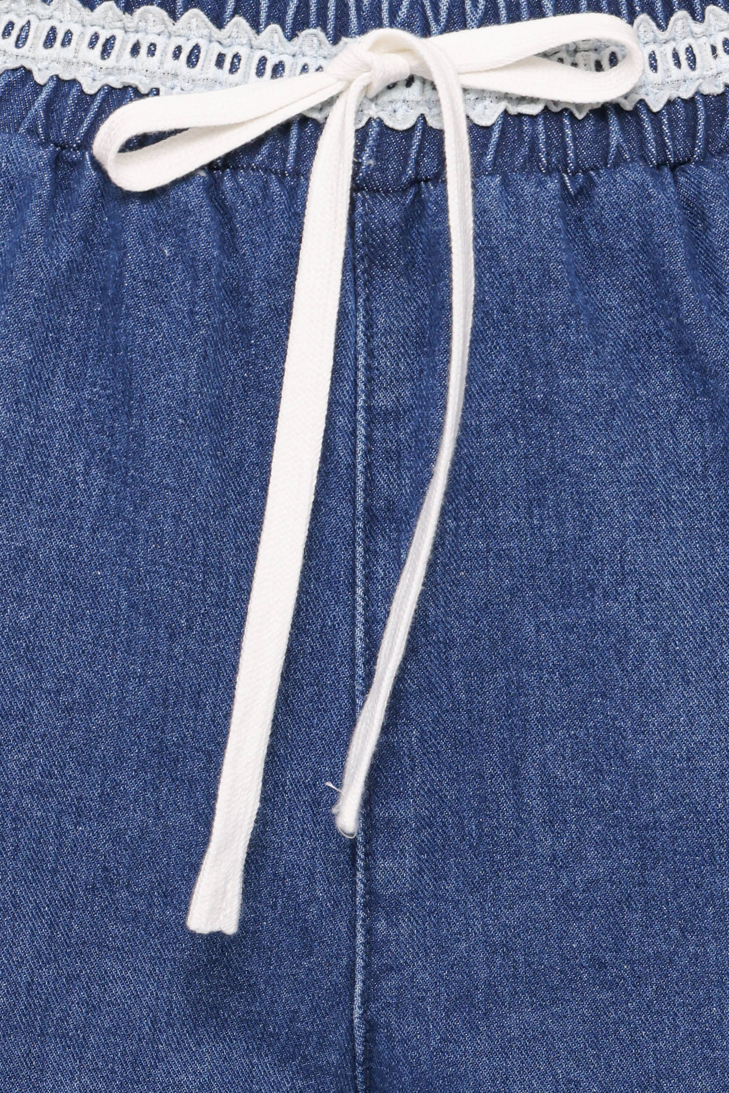 BOTTOMS Siun Wide Leg Denim Joggers - Medium Wash