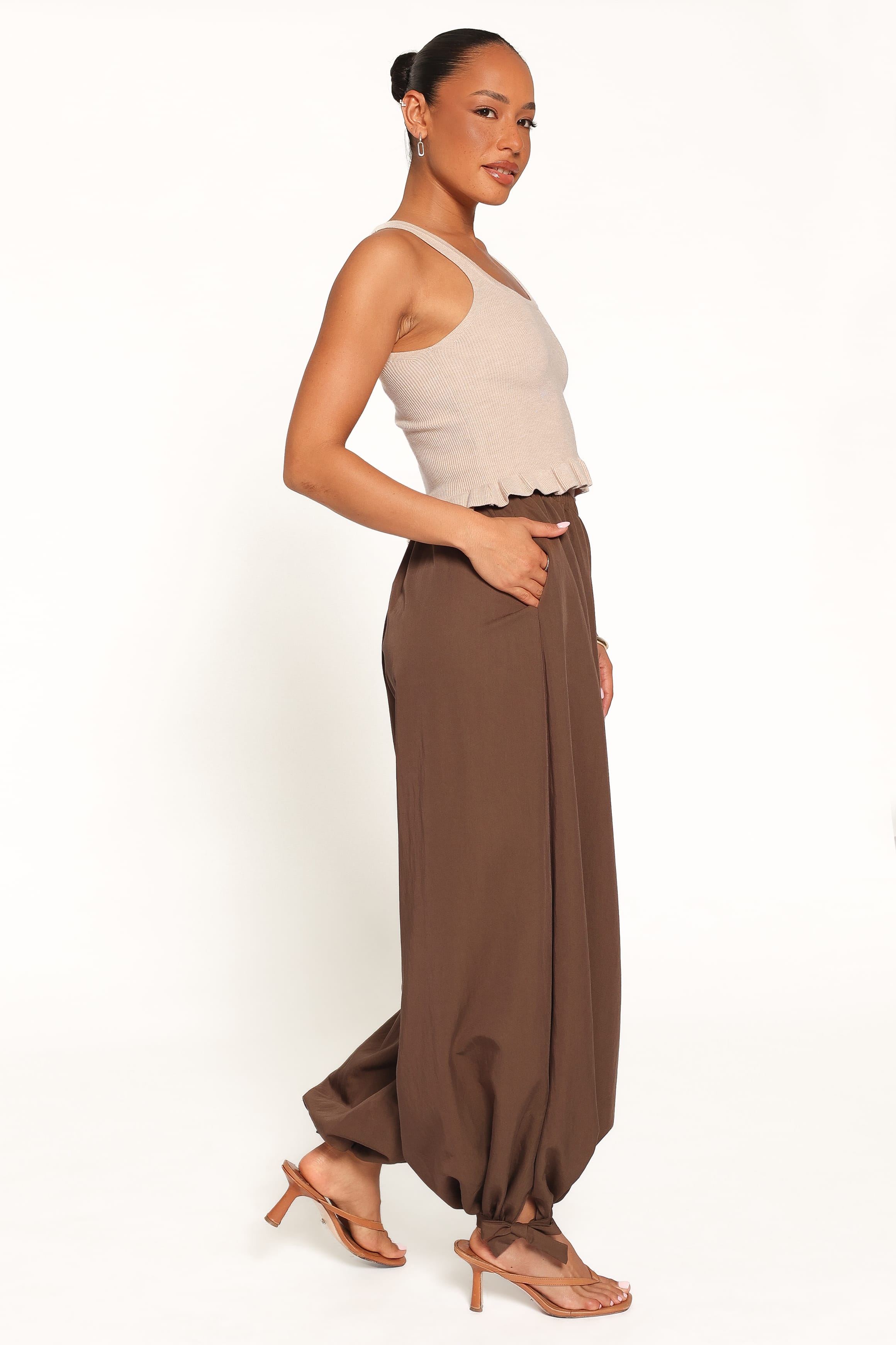 BOTTOMS Yazmin Balloon Pant - Olive Green