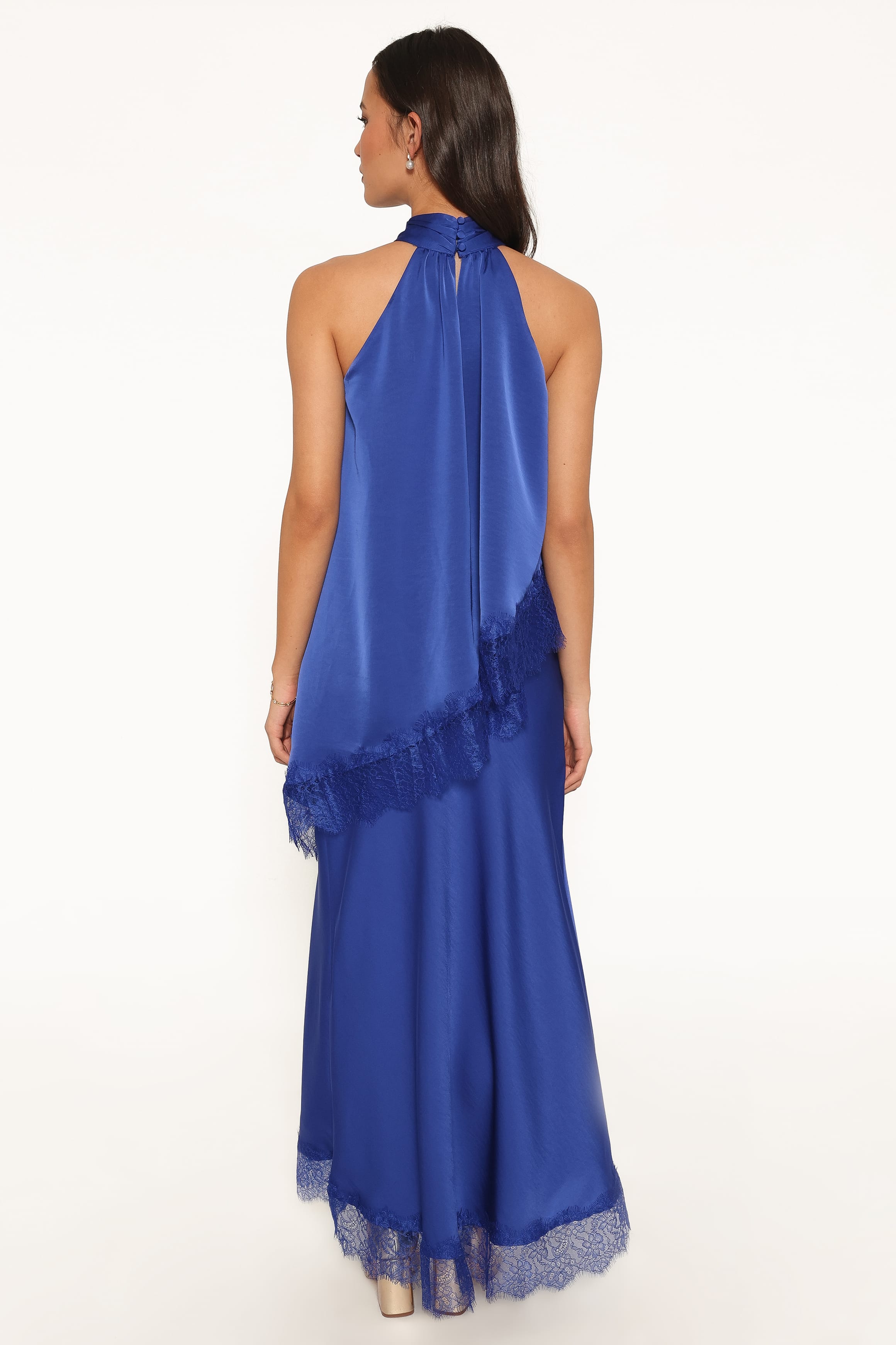BOTTOMS Zarni Lace Trim Maxi Skirt - Lapis Blue