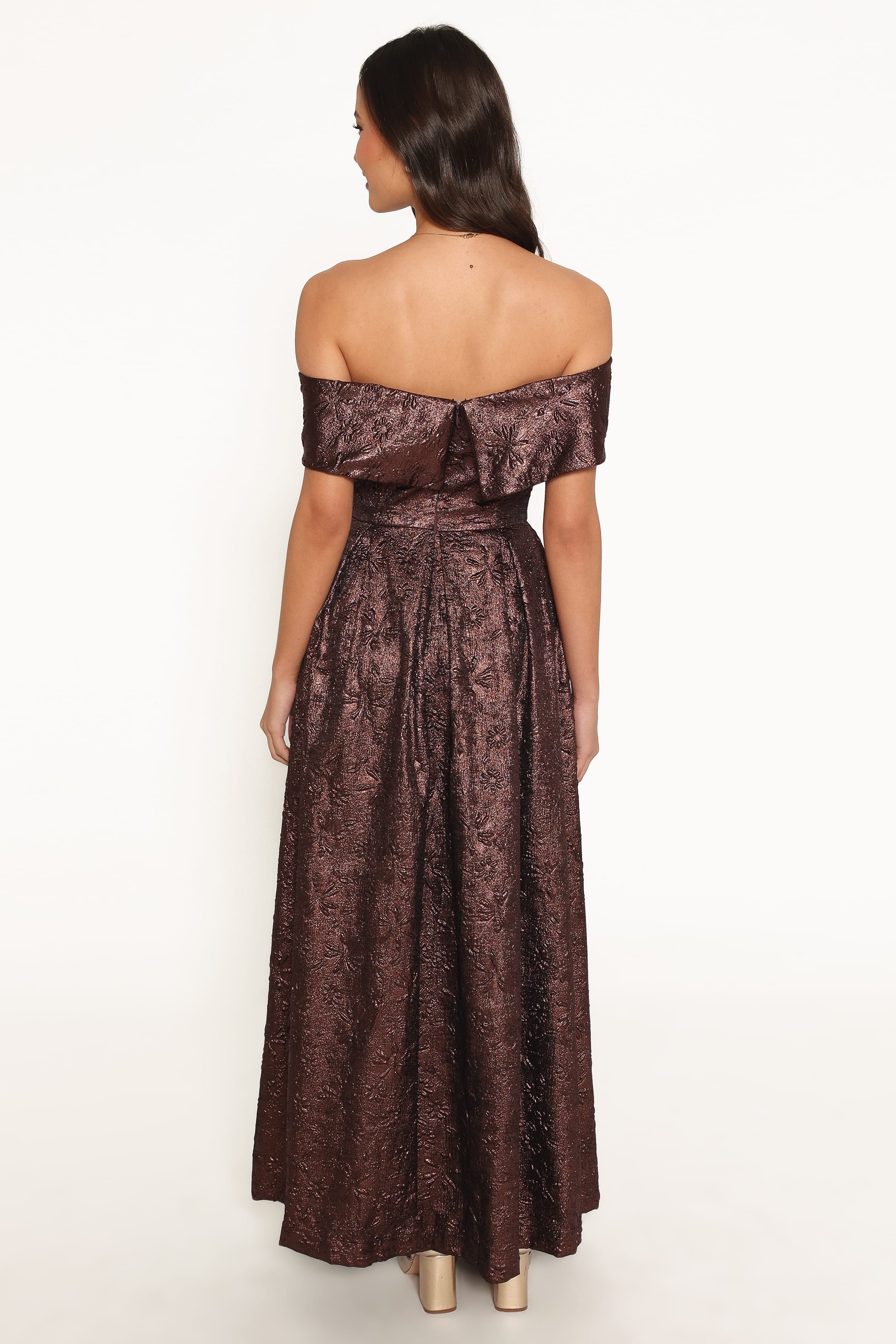 DRESSES Aberdine Maxi Dress - Brown Brocade