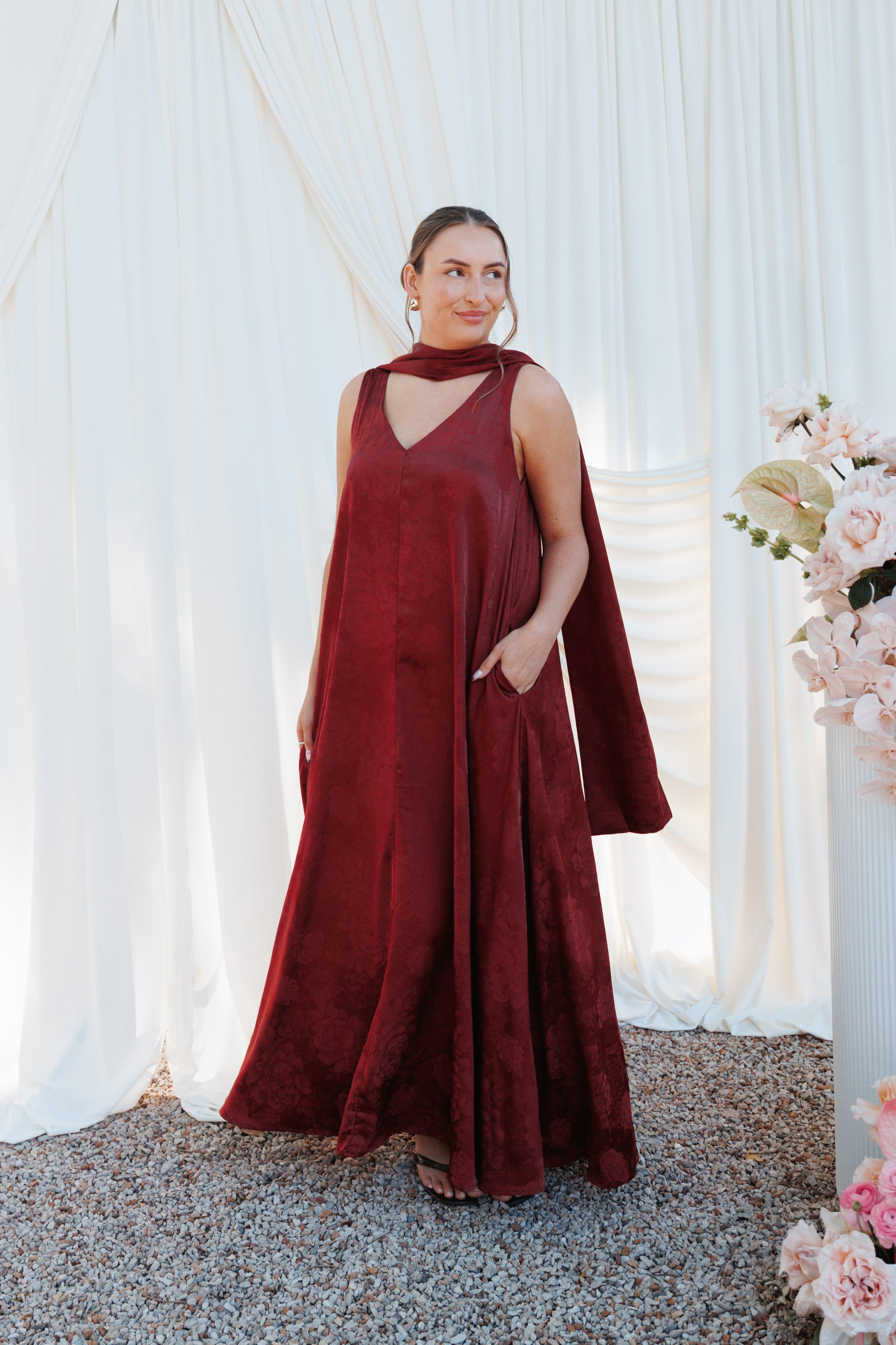 DRESSES Aeryn Maxi Dress - Burgundy