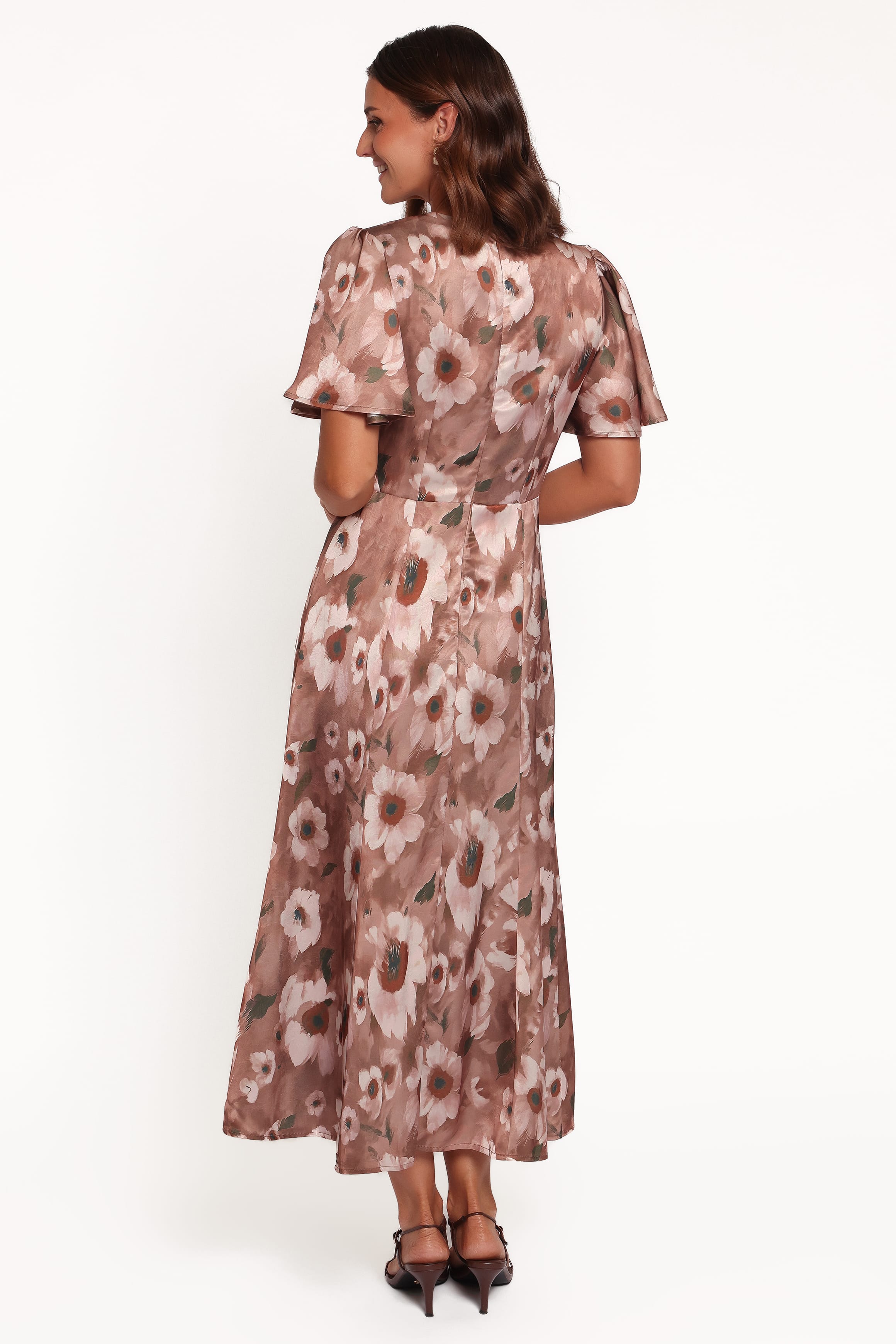 DRESSES Barluin Midi Dress - Brown Floral