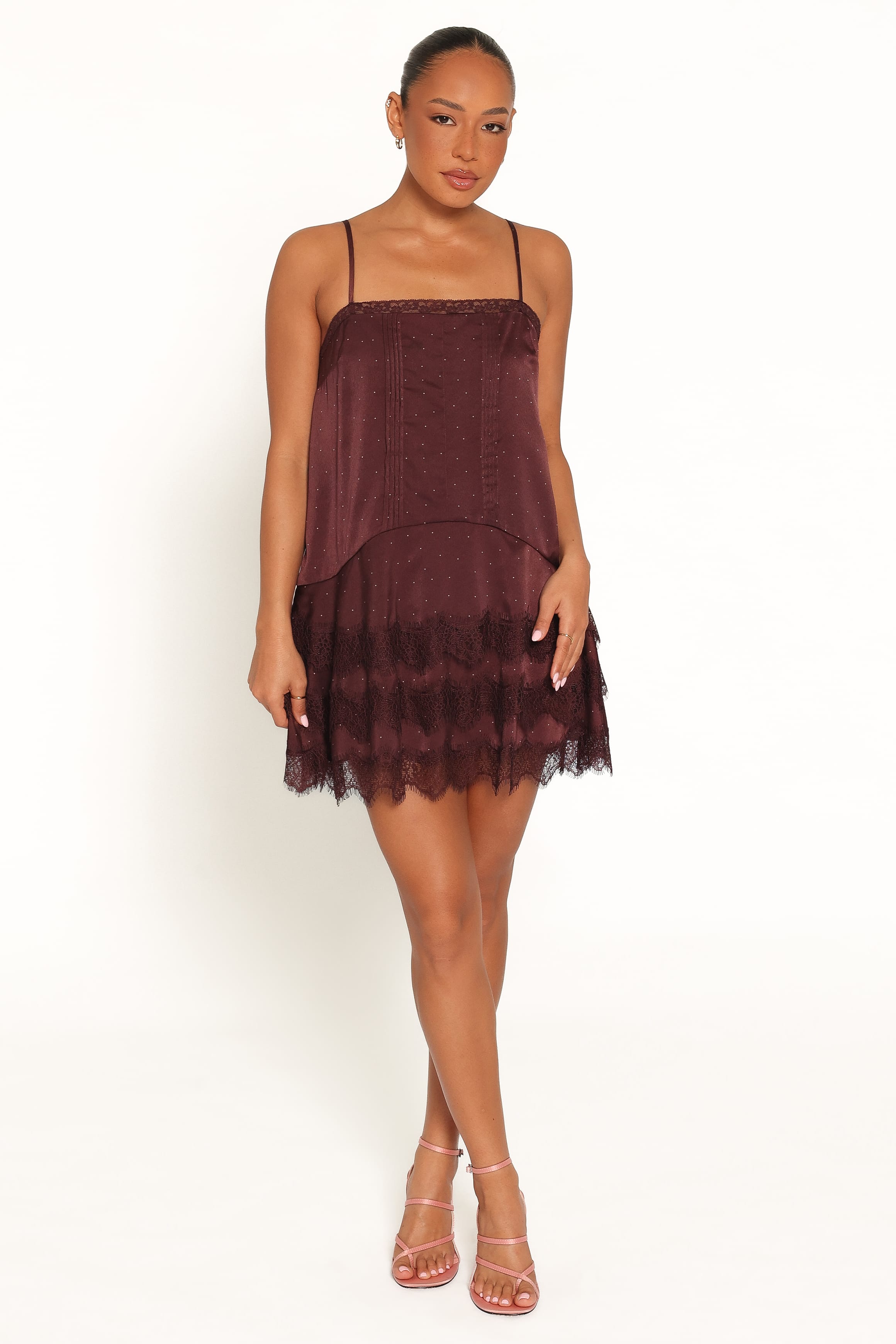 DRESSES Brinley Mini Dress - Brown Polka Dot