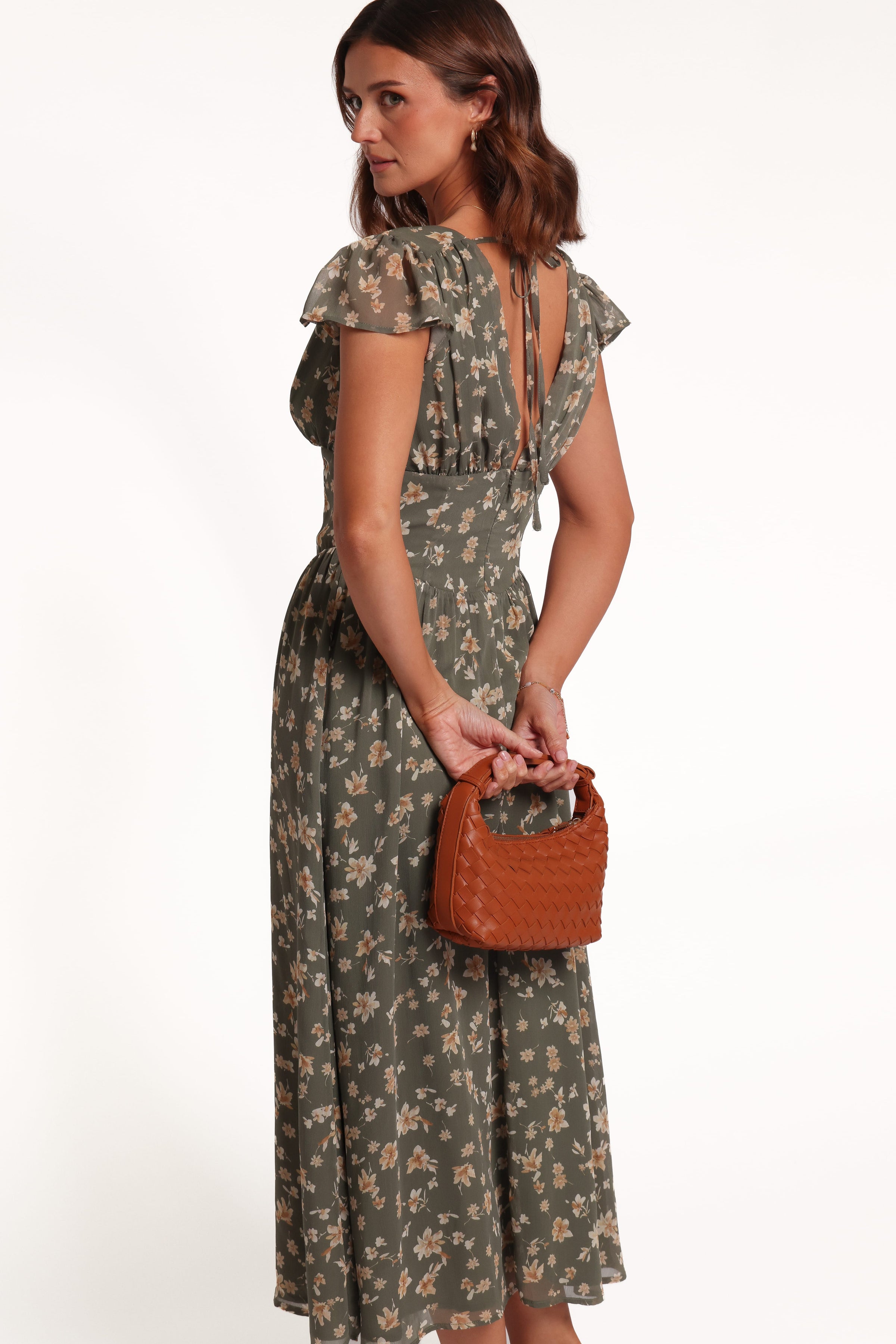 DRESSES Davie Midi Dress - Olive Floral