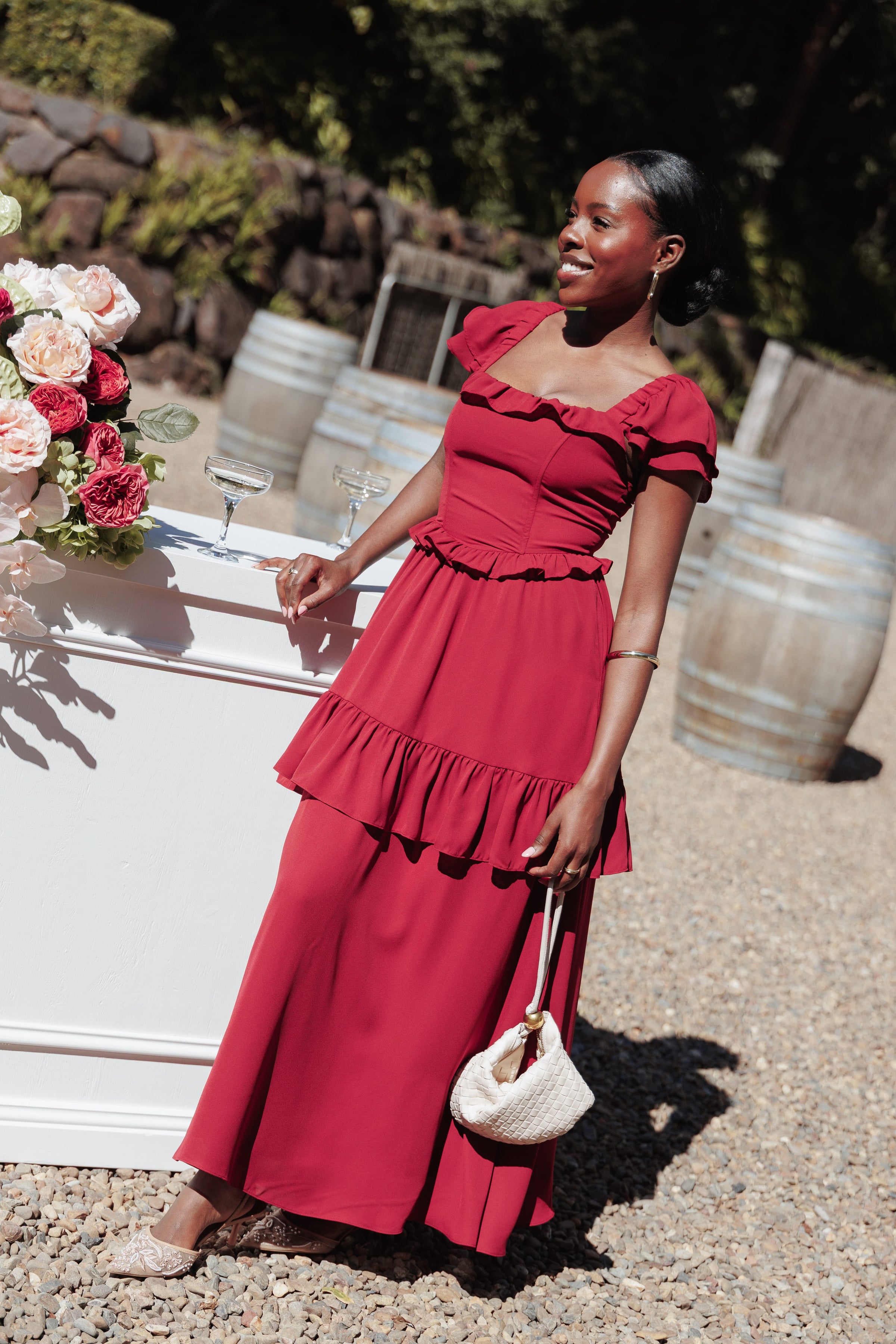 DRESSES Delavine Maxi Dress - Burgundy