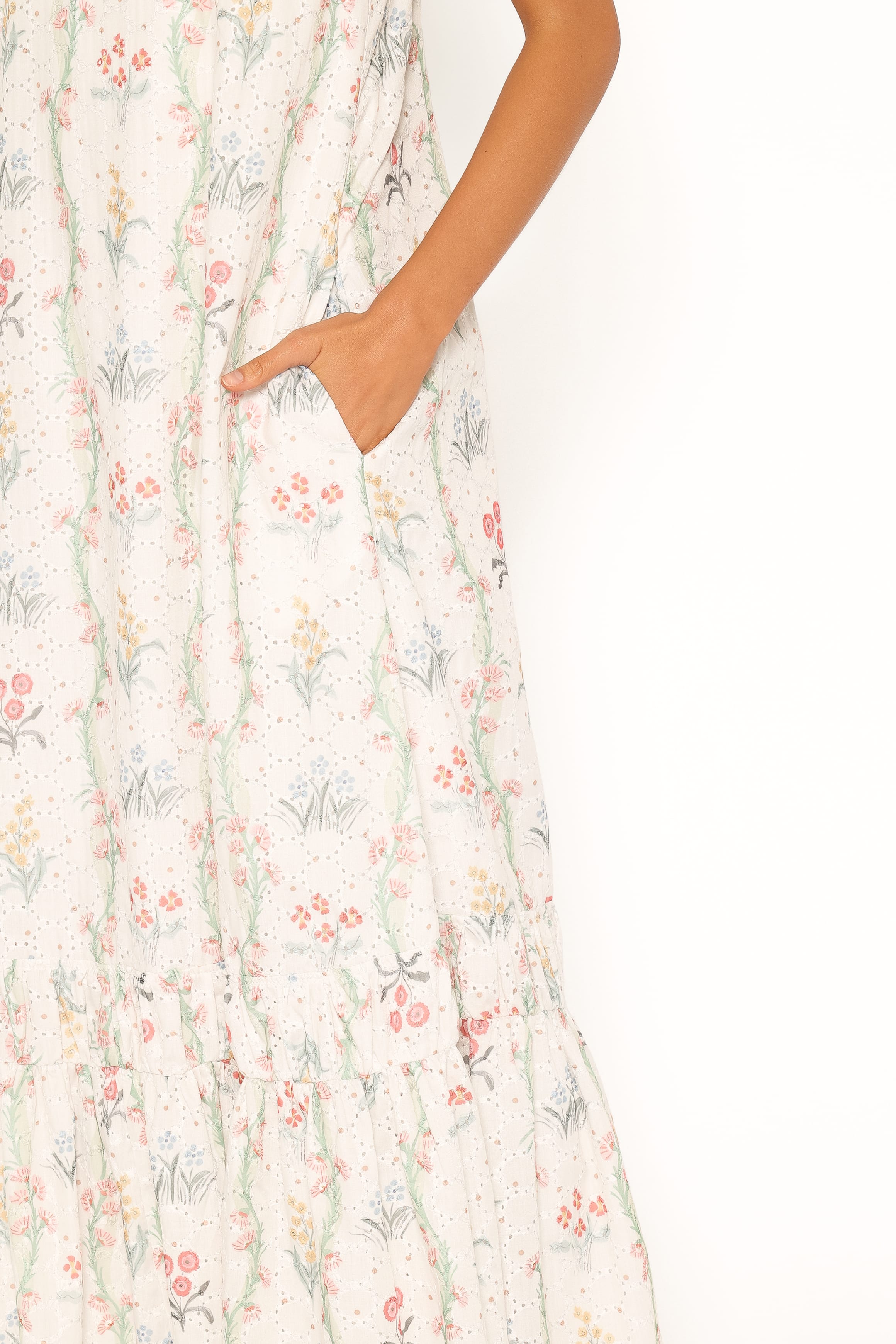 DRESSES Evaline Maxi Dress - White Floral