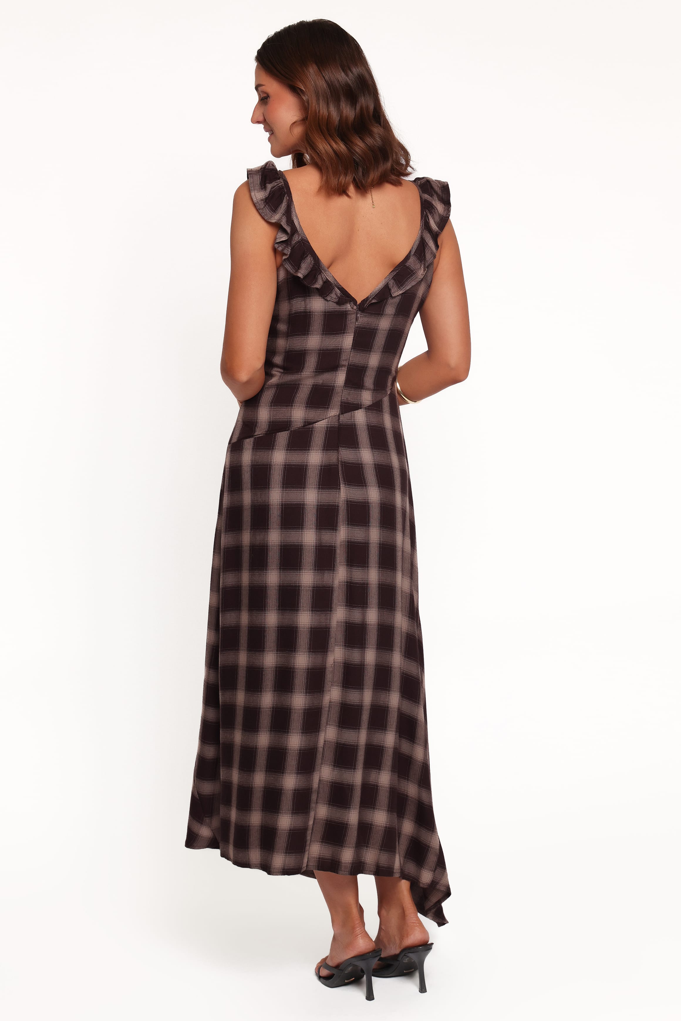 DRESSES Farrell Midi Dress - Brown Plaid