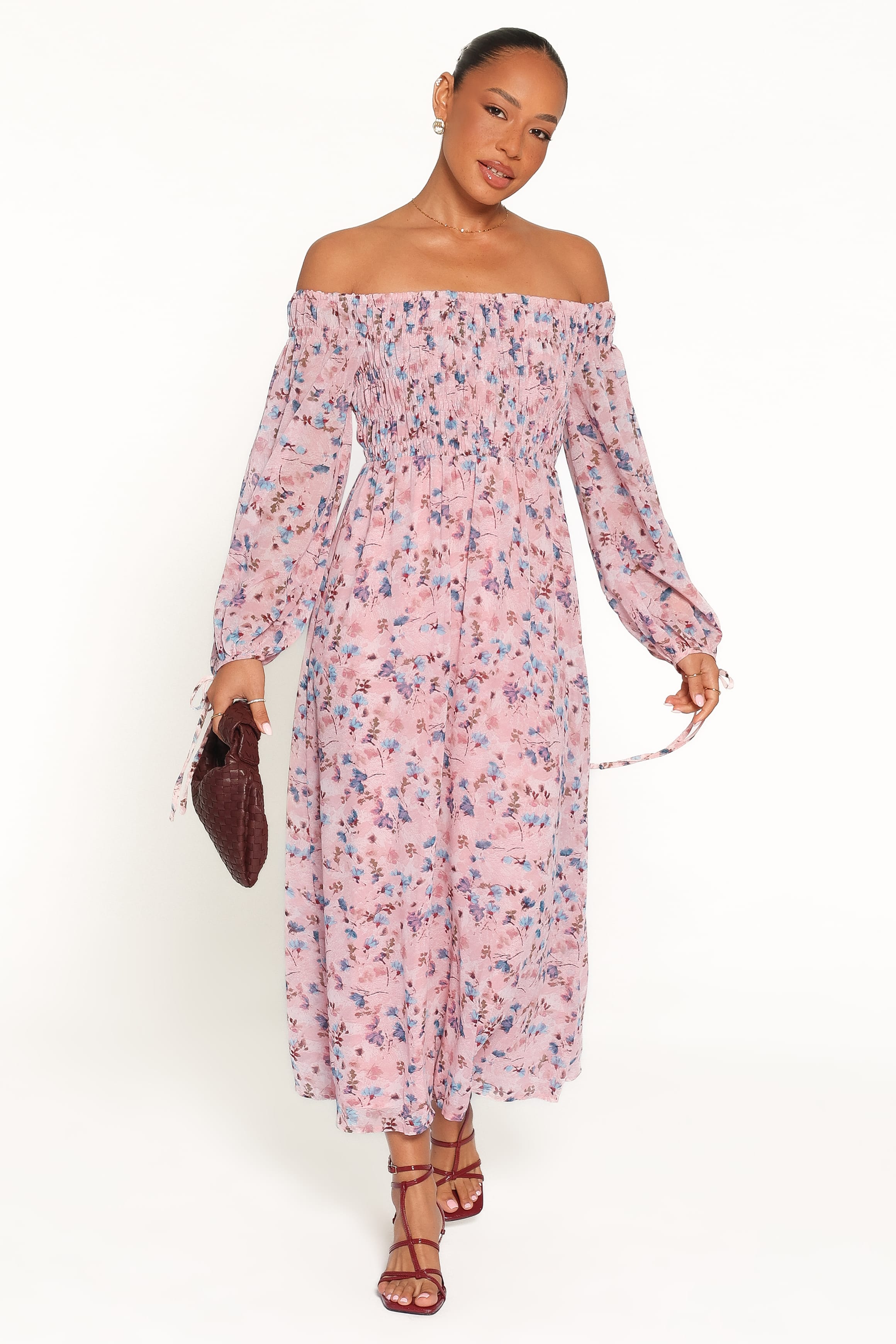 DRESSES Harlon Off Shoulder Maxi Dress - Pink Floral