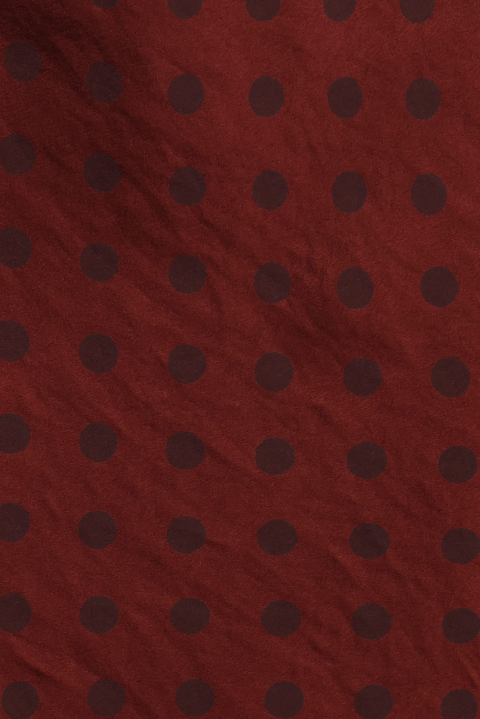 DRESSES Idalee Long Sleeve Mini Dress - Brown/Maroon Polka Dot