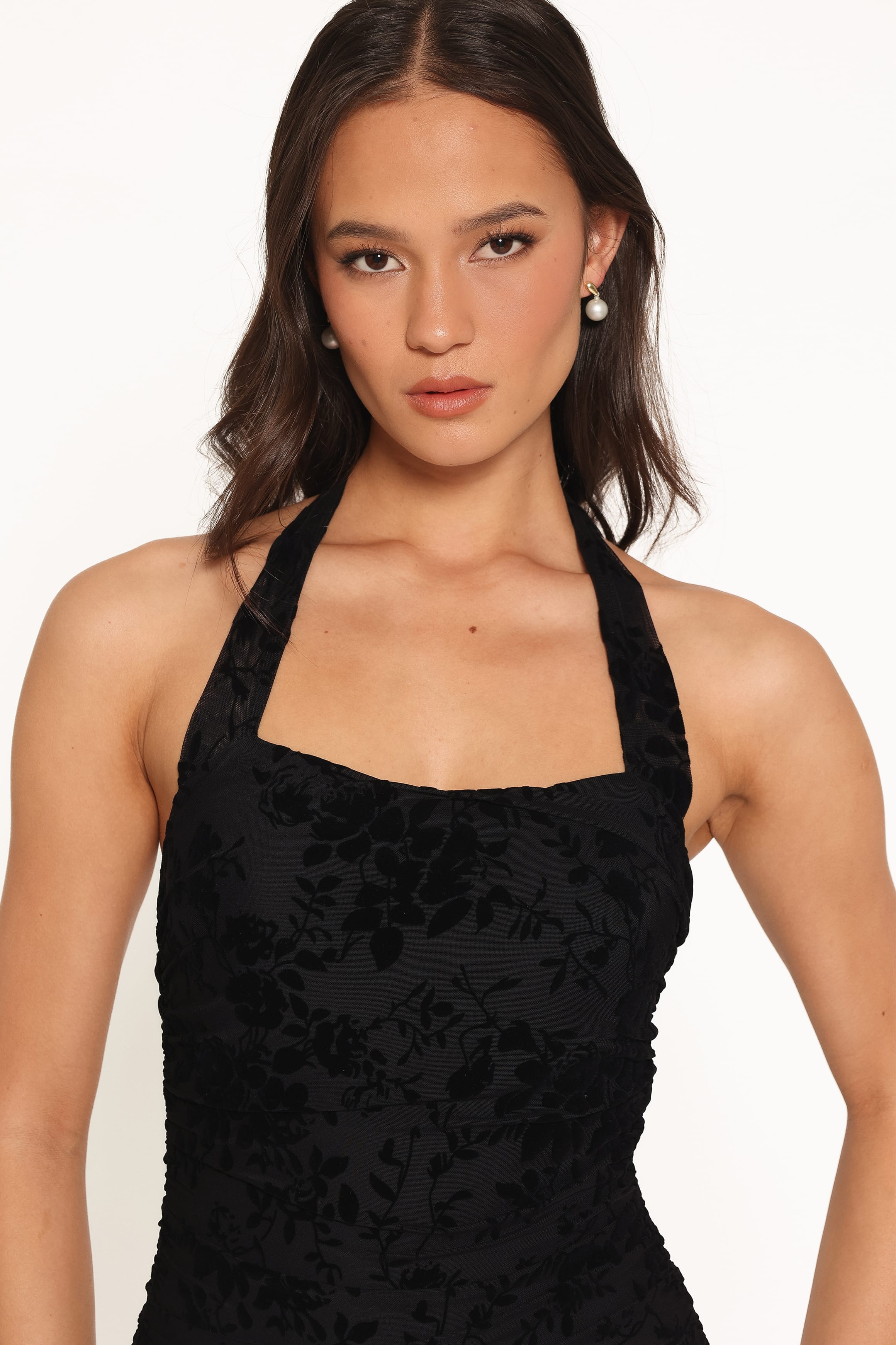 DRESSES Izzie Midi Dress - Black Velvet Floral