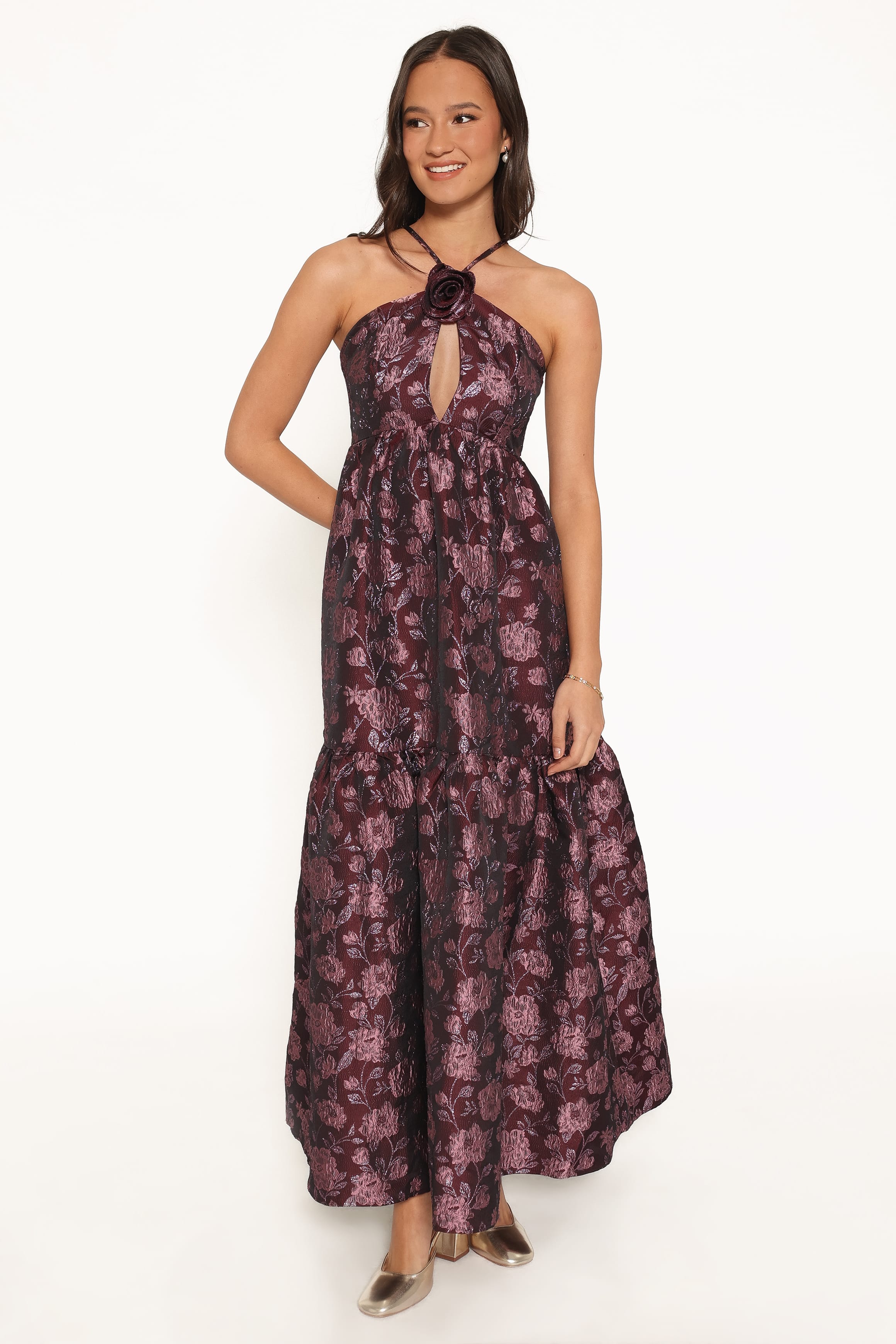 DRESSES Jasminda Maxi Dress - Plum Brocade