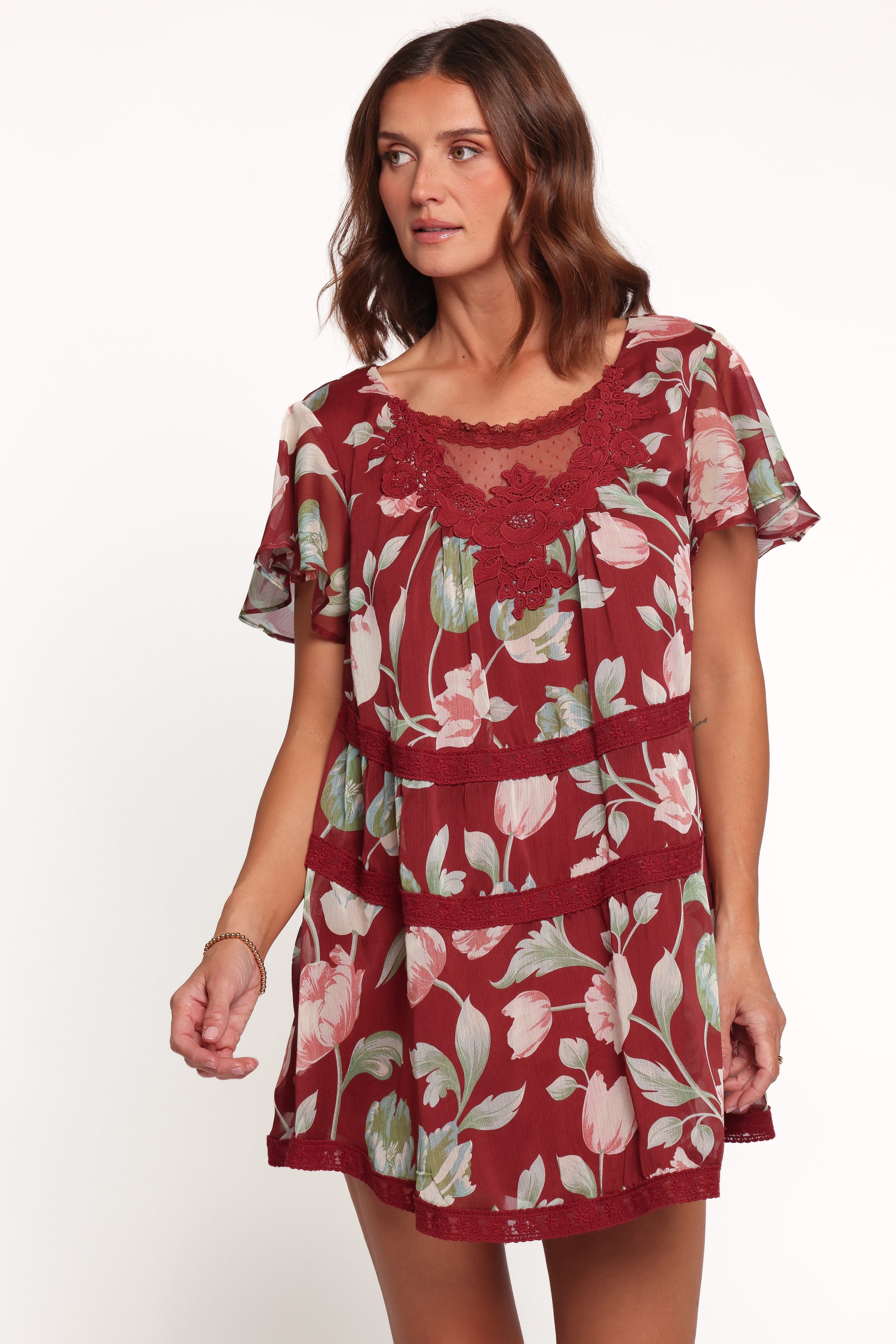 DRESSES Java Mini Dress - Red Tulip Floral