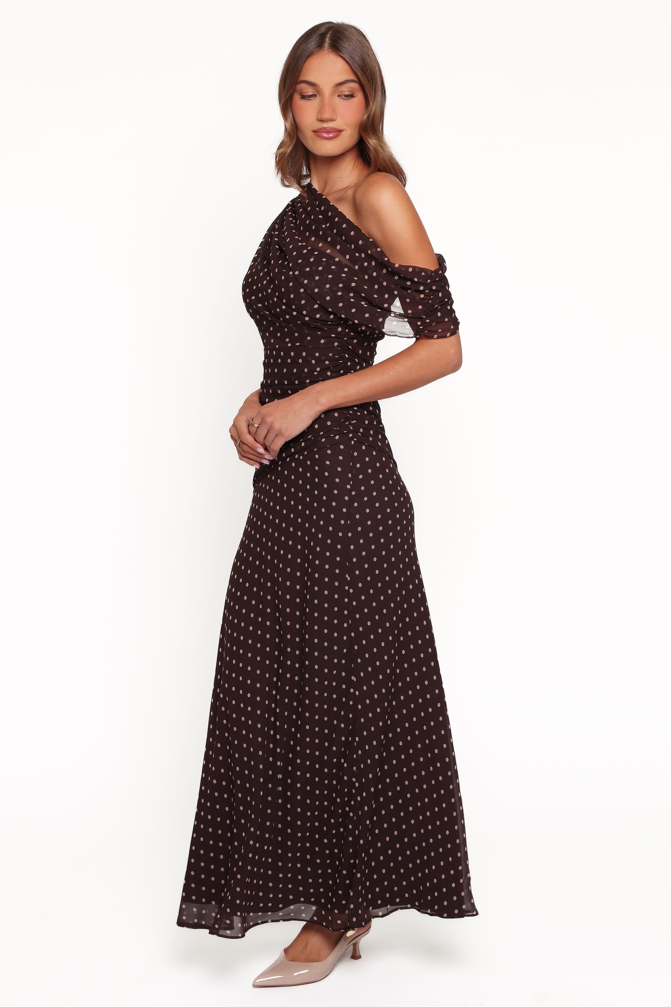 DRESSES Kyrene Off Shoulder Maxi Dress - Brown Spot