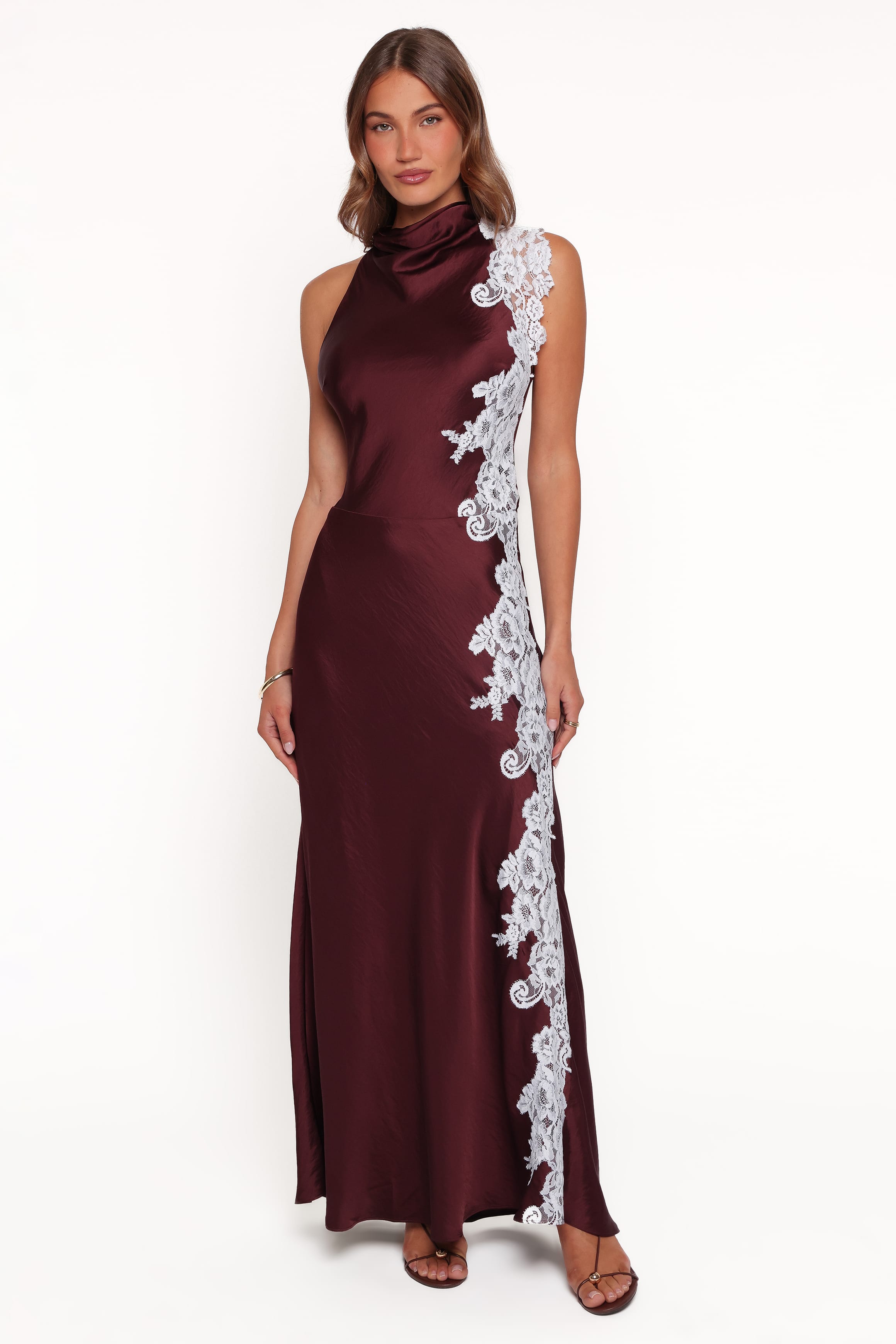 DRESSES Lunita Halterneck Maxi Dress - Brown/Blue