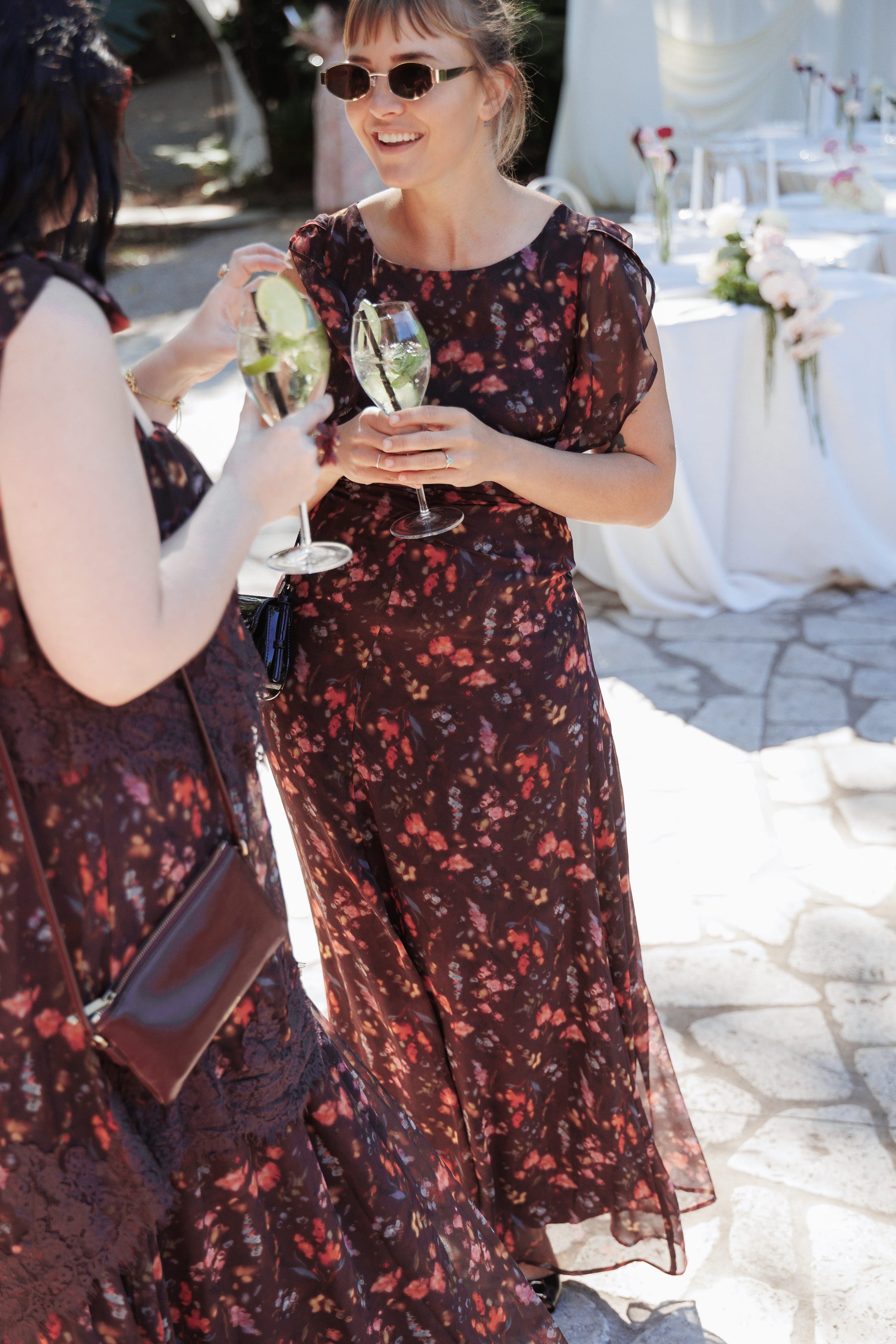 DRESSES Magdalena Maxi Dress - Plum Blurred Floral
