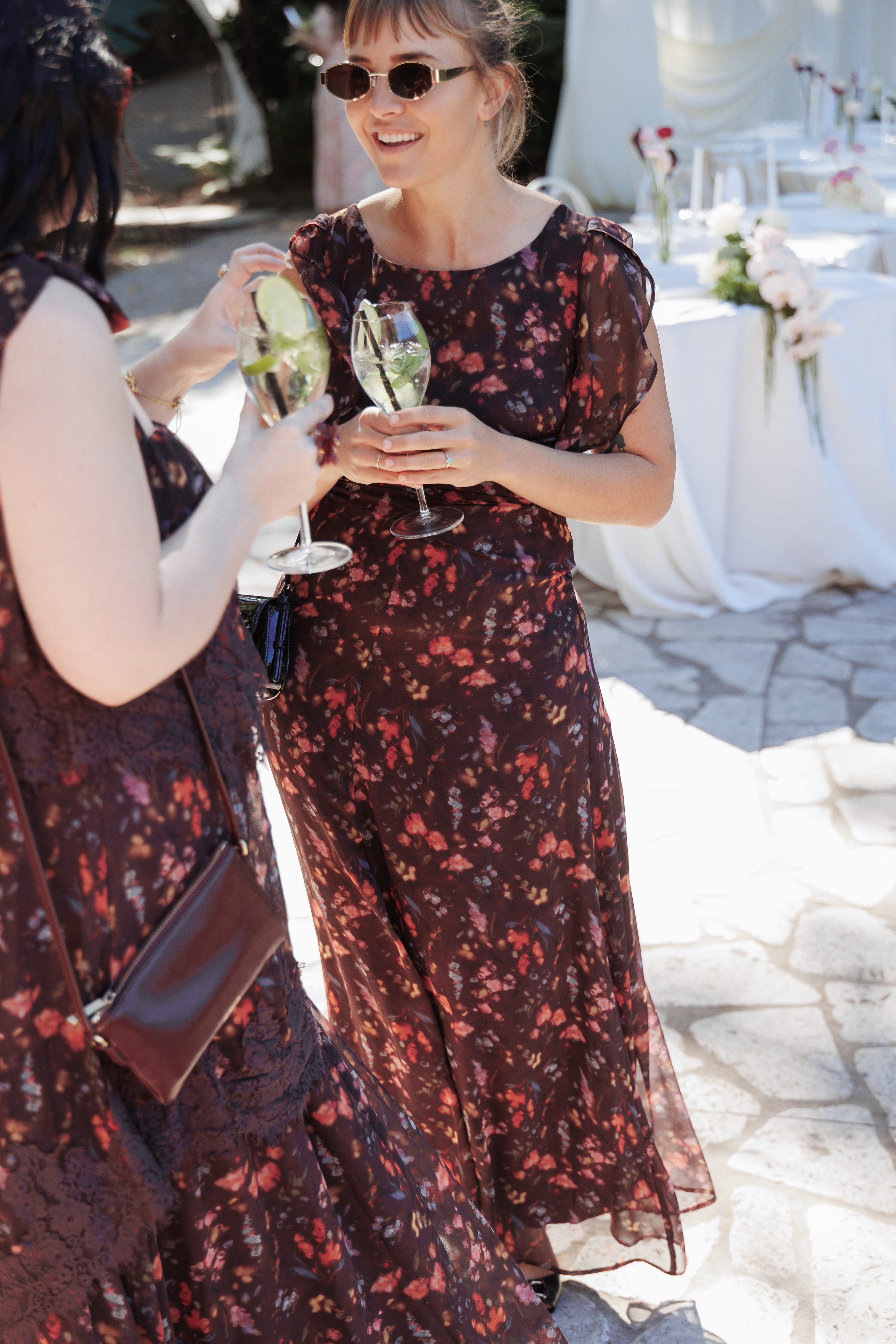 DRESSES Magdalena Maxi Dress - Plum Blurred Floral