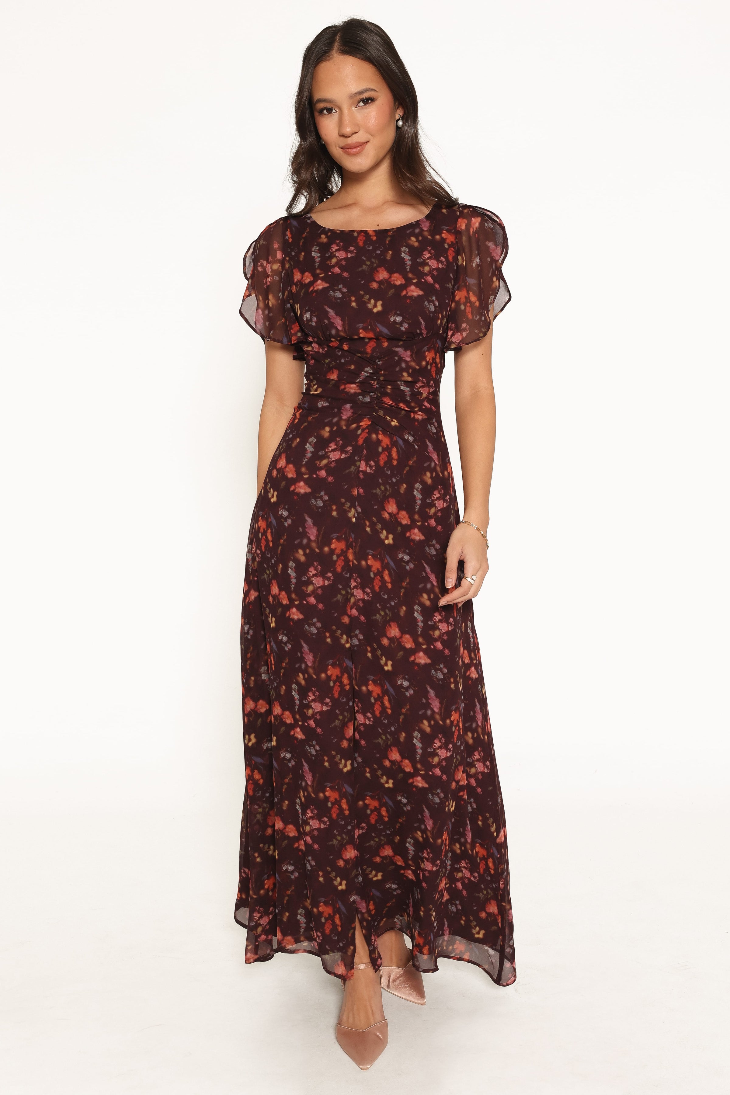 DRESSES Magdalena Maxi Dress - Plum Blurred Floral