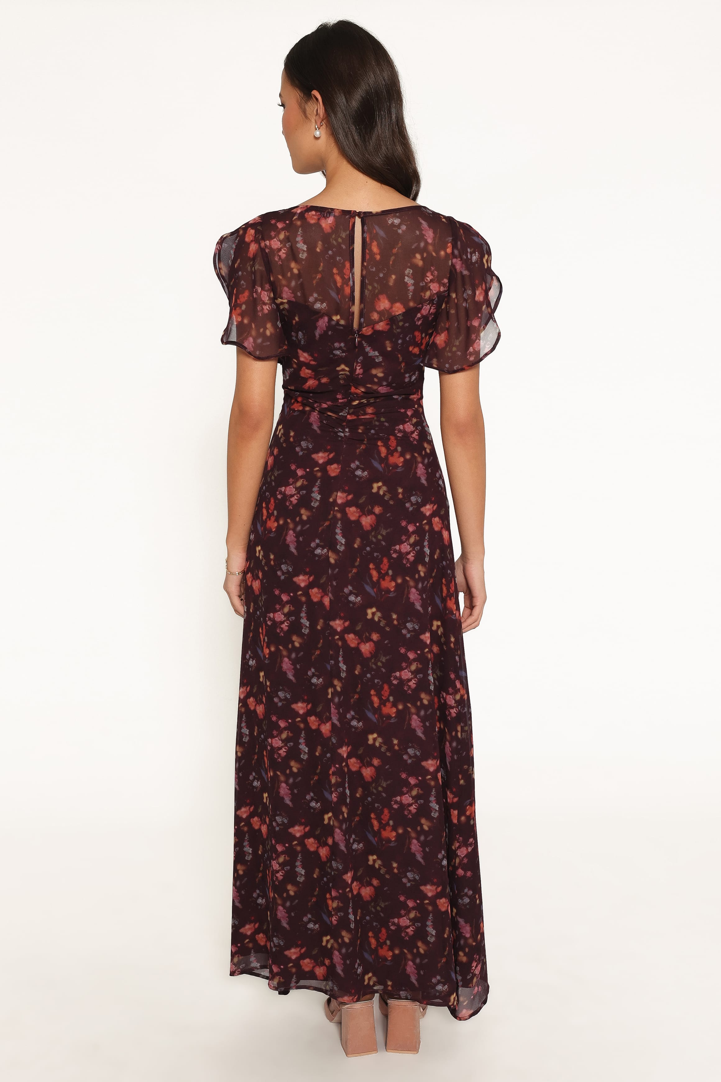 DRESSES Magdalena Maxi Dress - Plum Blurred Floral