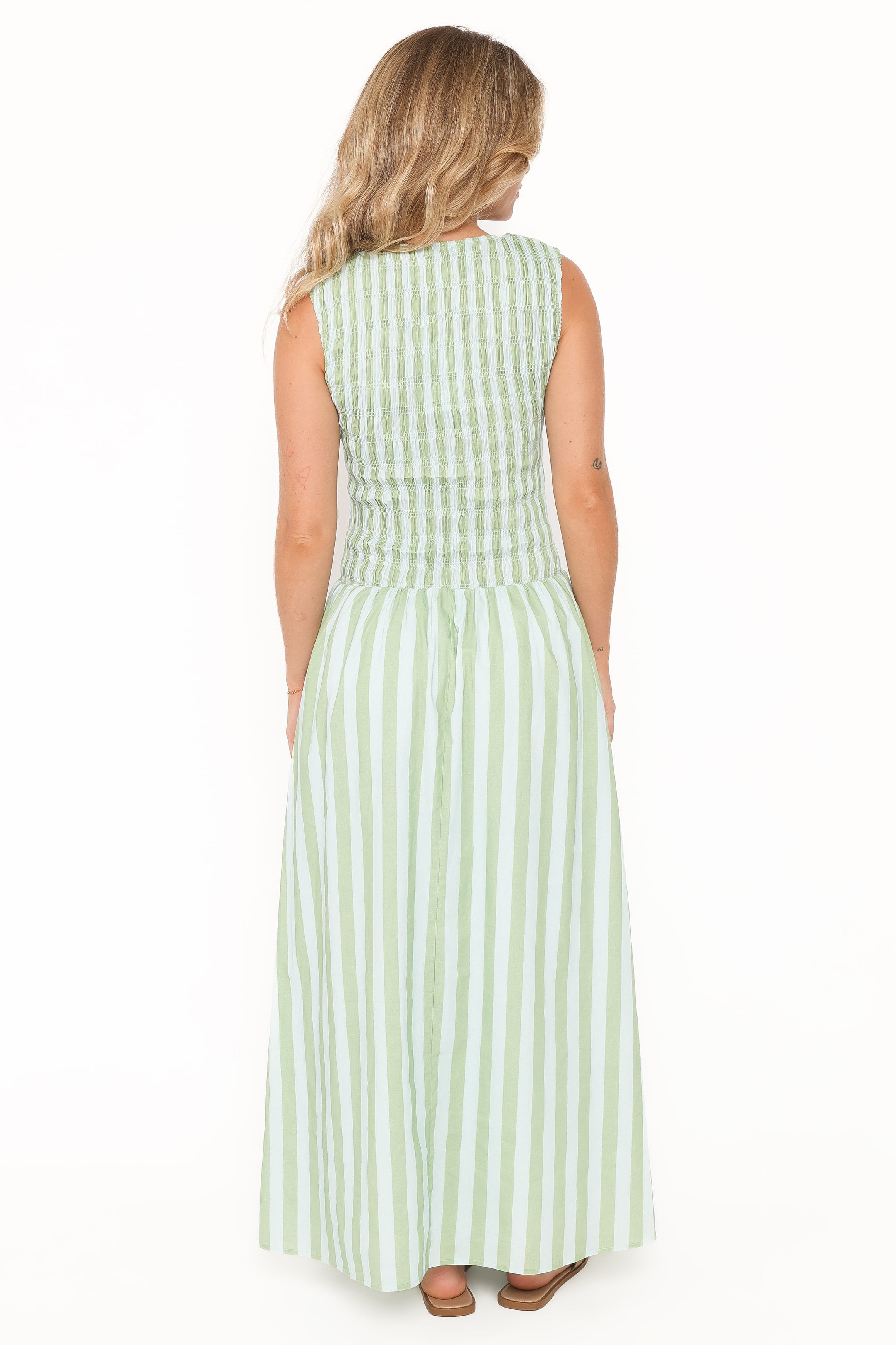 DRESSES Maleny Maxi Dress - Blue/Green Stripe