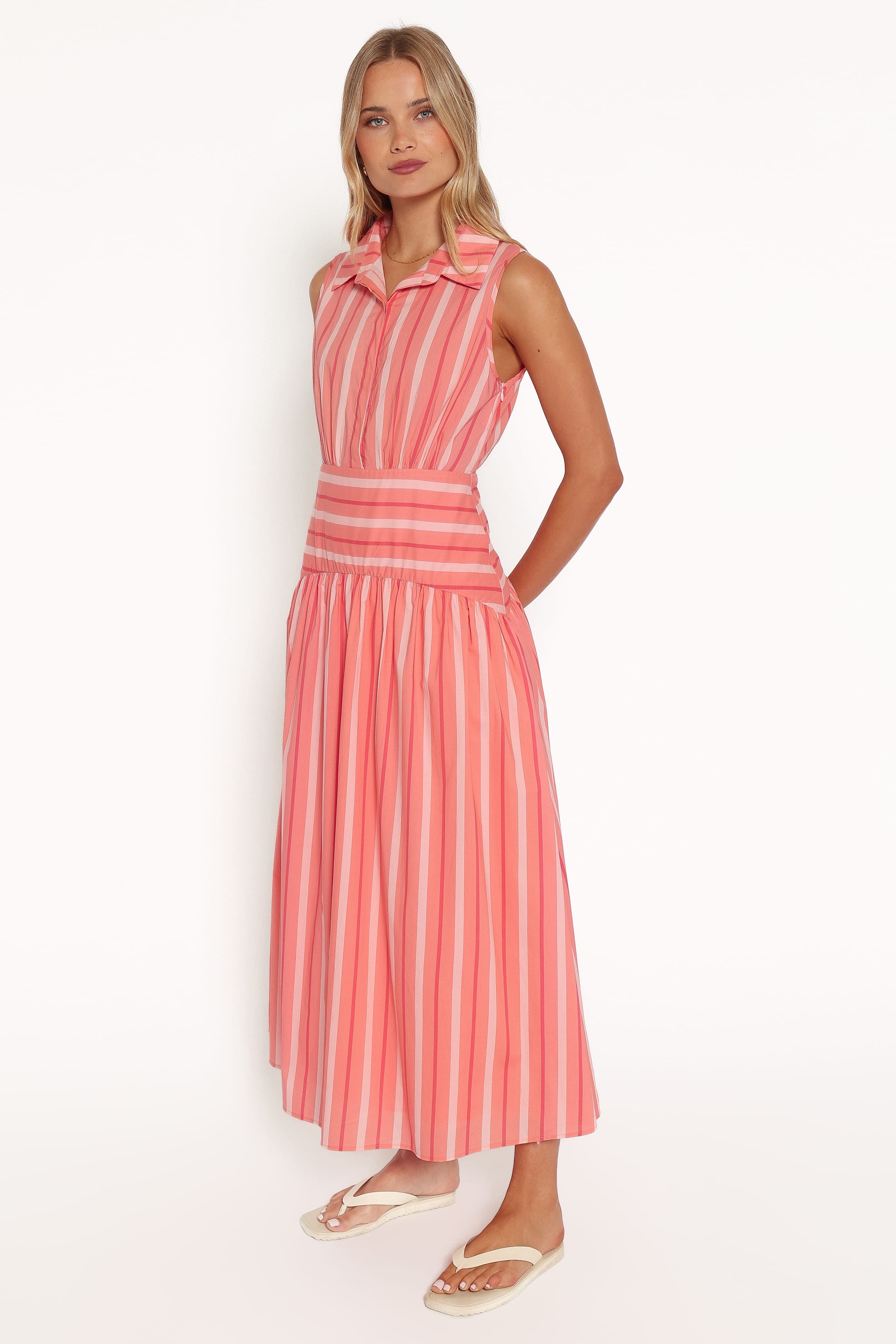 DRESSES Myranda Midi Dress - Pink Stripe