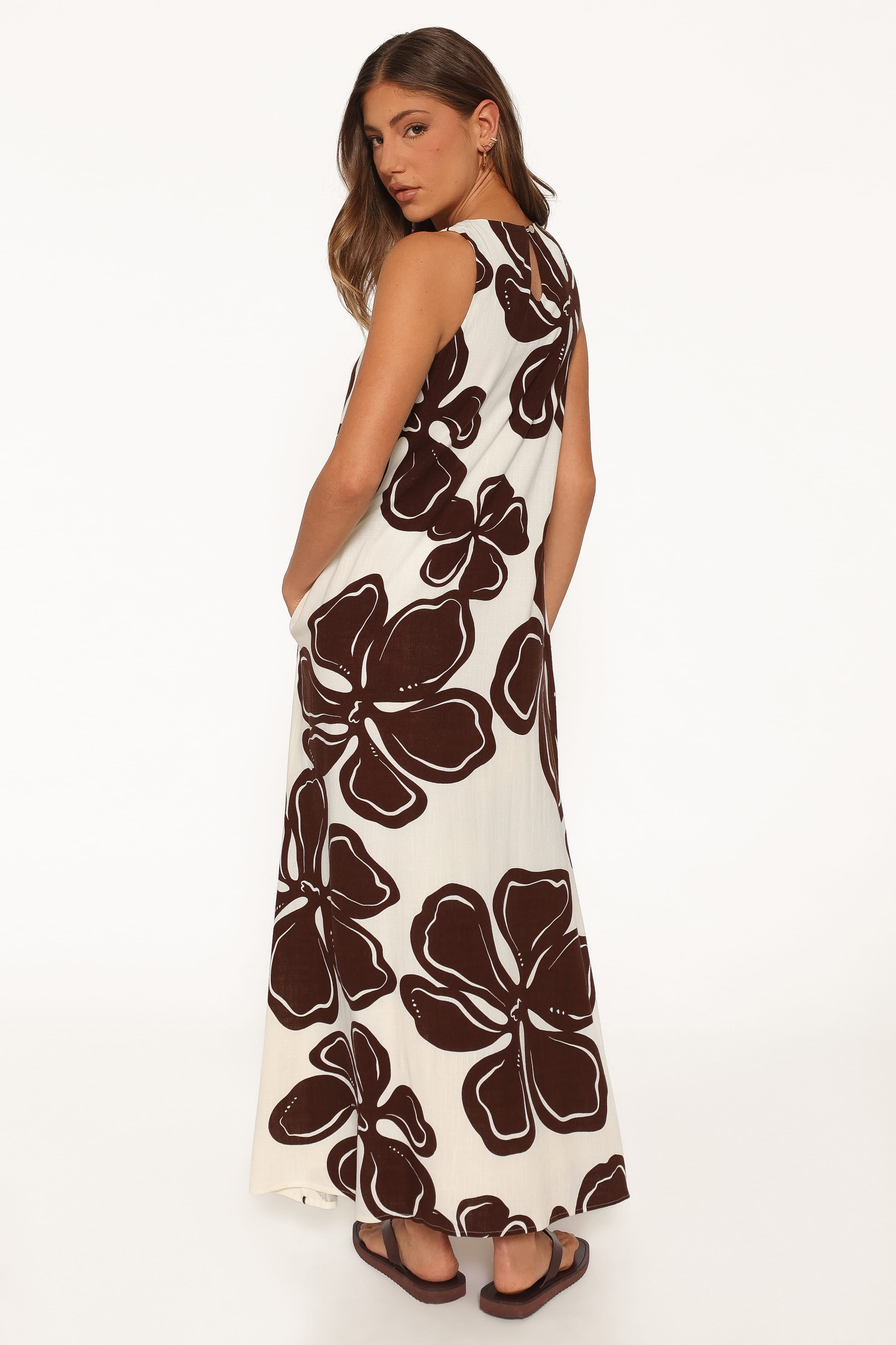 DRESSES Navina Maxi Dress - Brown Floral