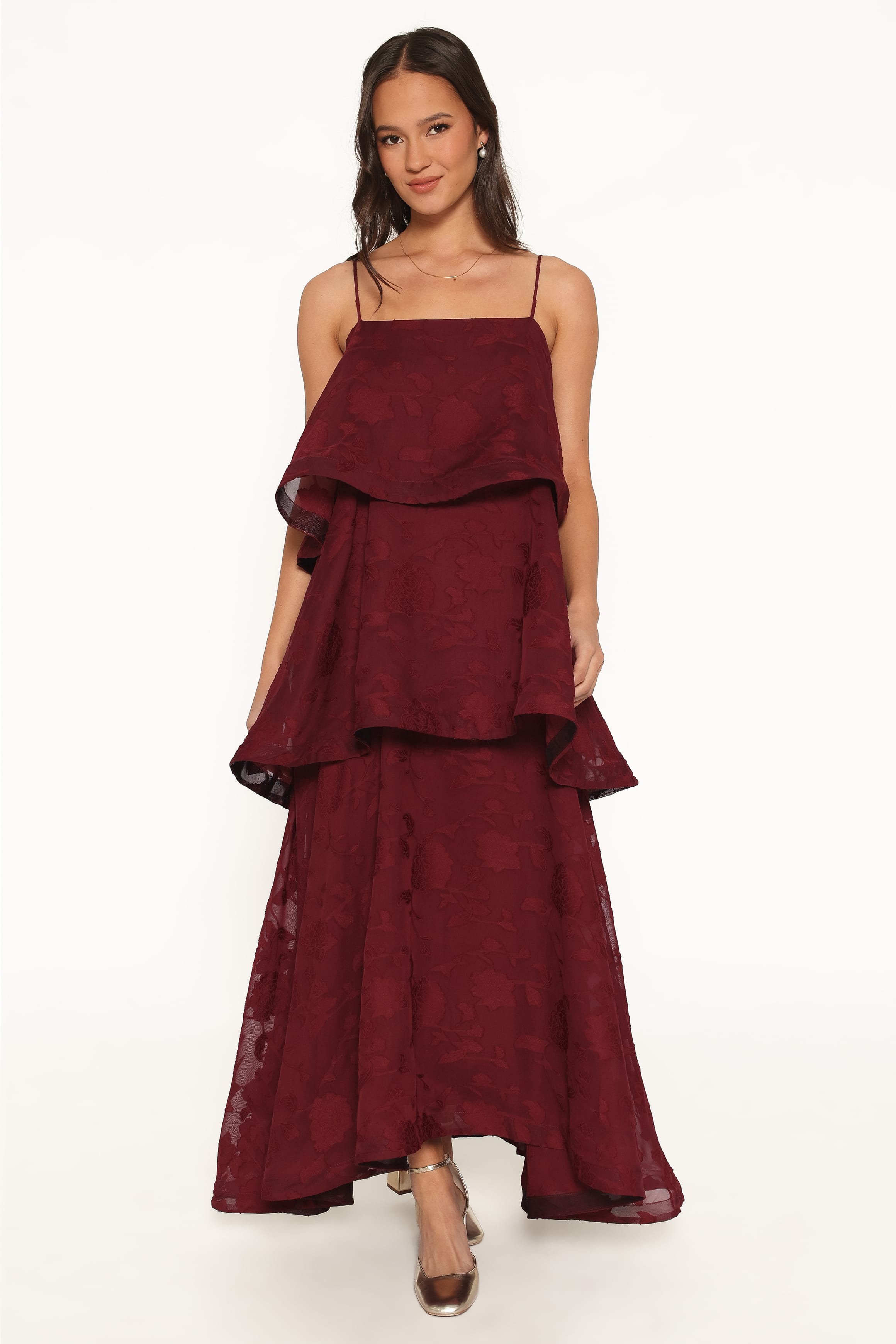DRESSES Nerissa Maxi Dress - Burgundy