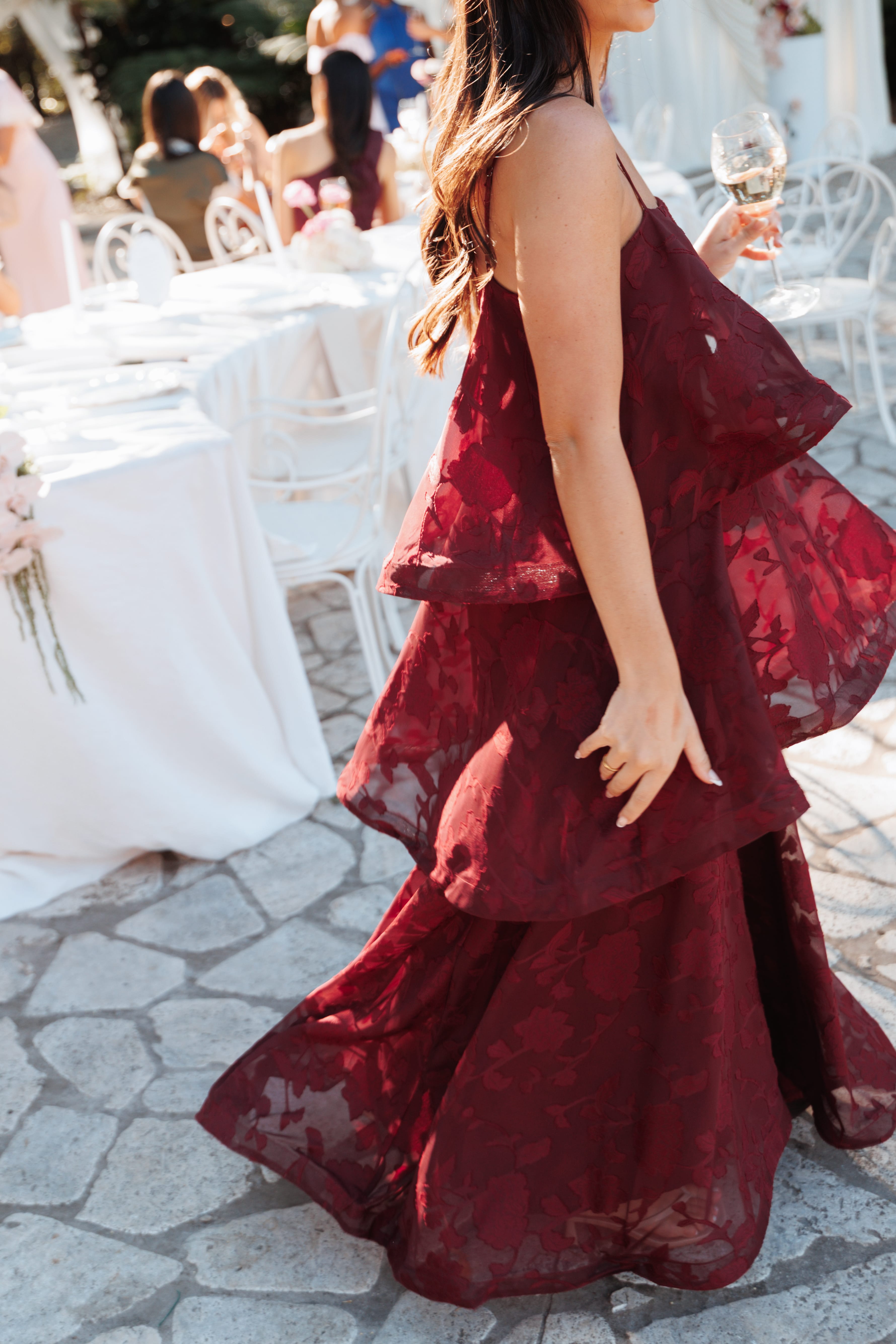 DRESSES Nerissa Maxi Dress - Burgundy