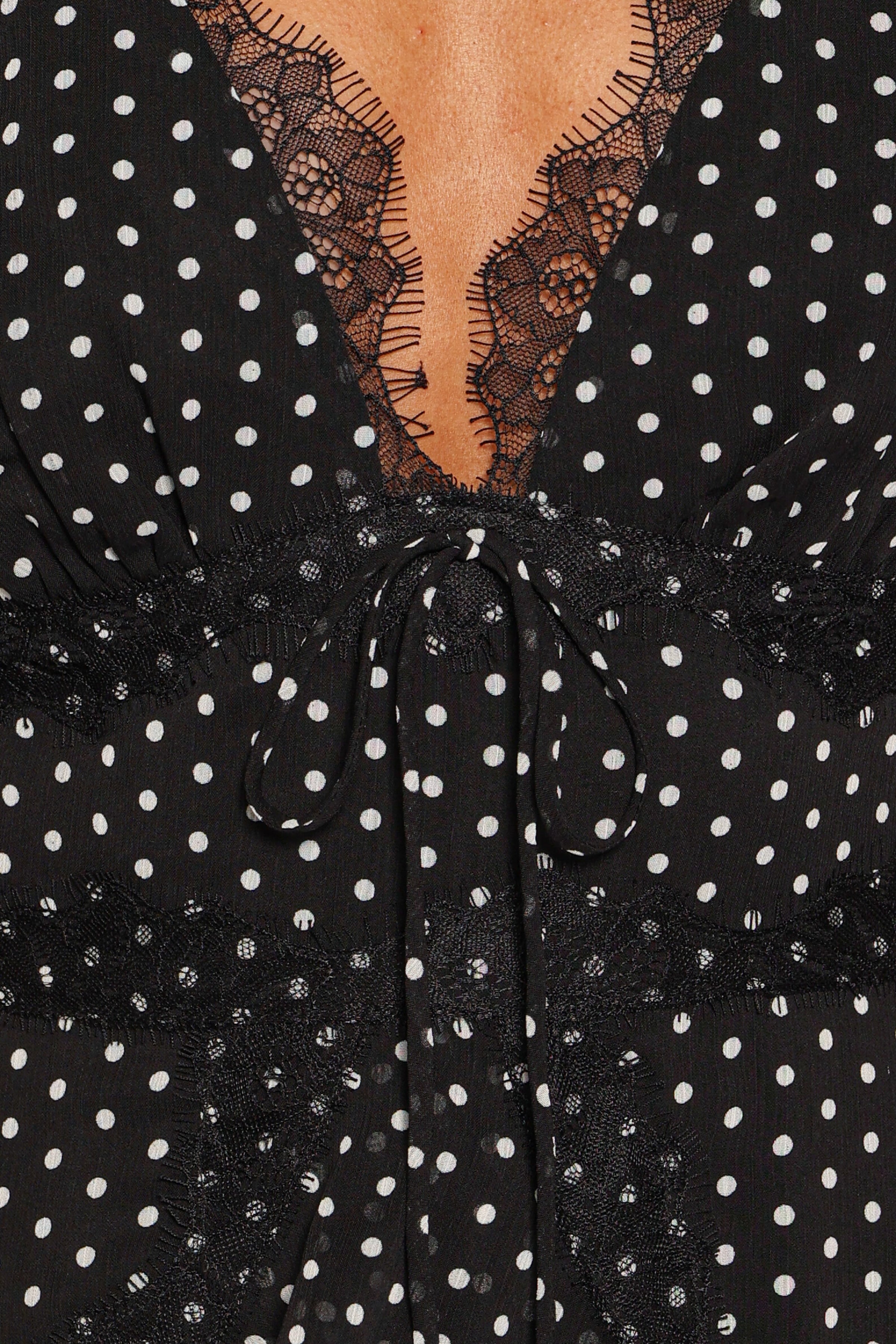 DRESSES Saint Mini Dress - Black Polka Dot