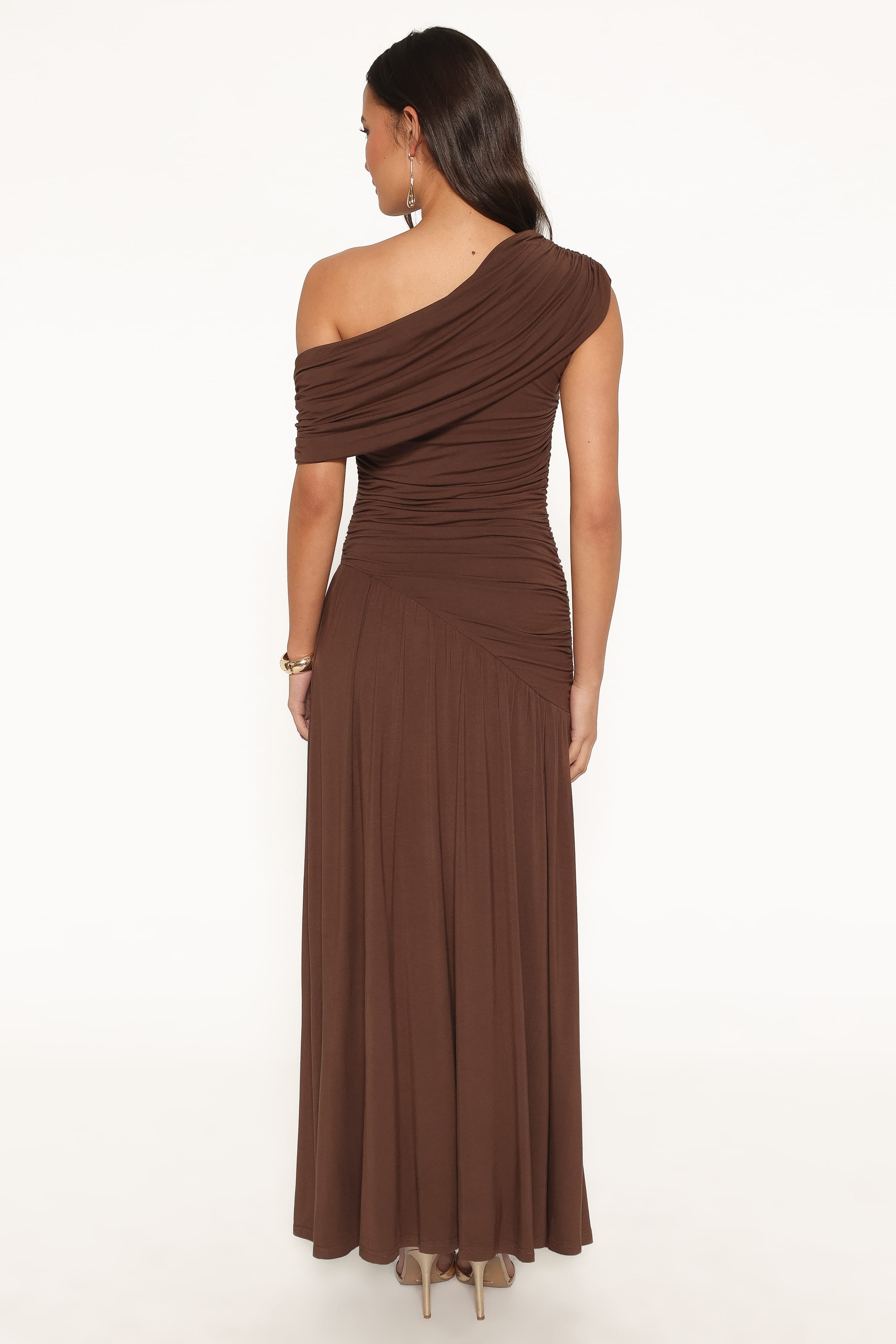 DRESSES Sharmay Off Shoulder Maxi Dress - Brown