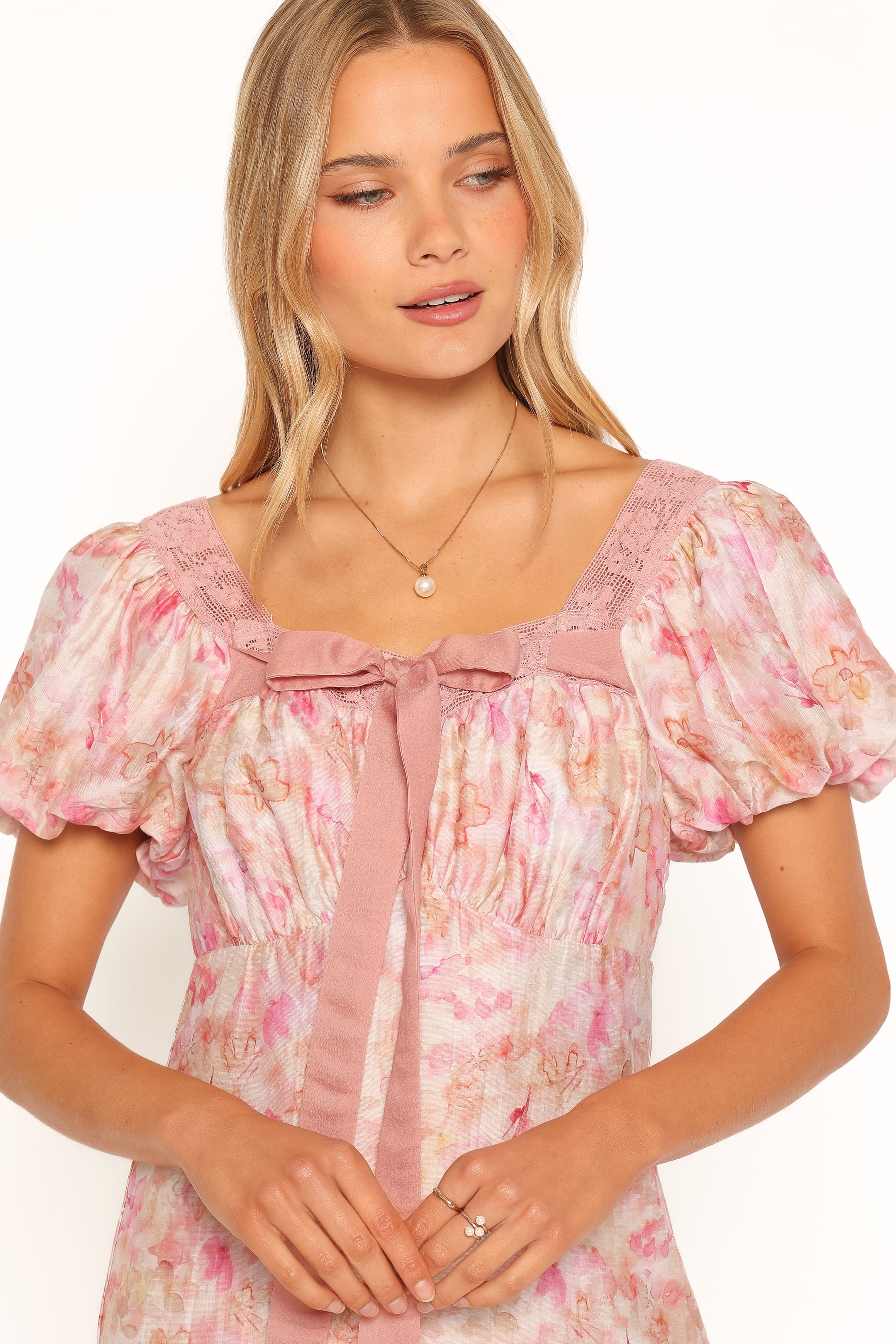 DRESSES Therese Midi Dress - Pink Floral
