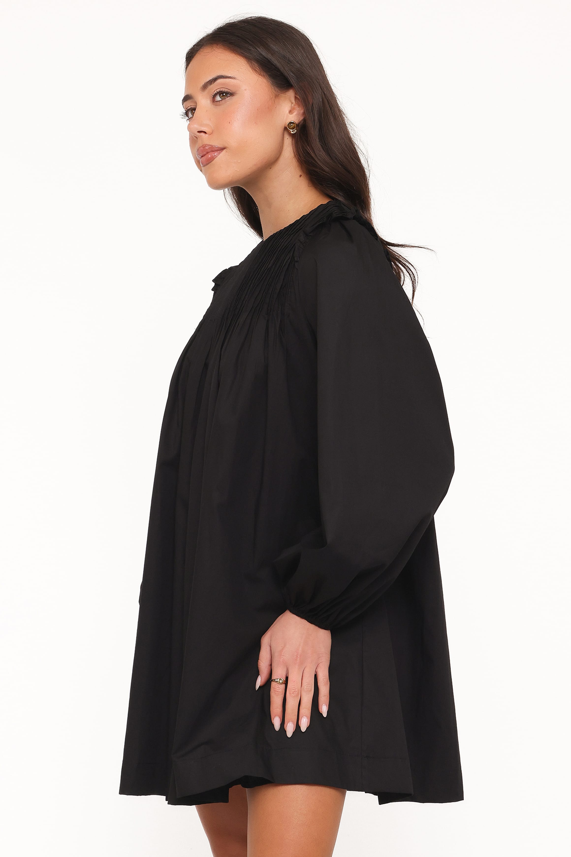 DRESSES Wyatt Long Sleeve Mini Dress - Black