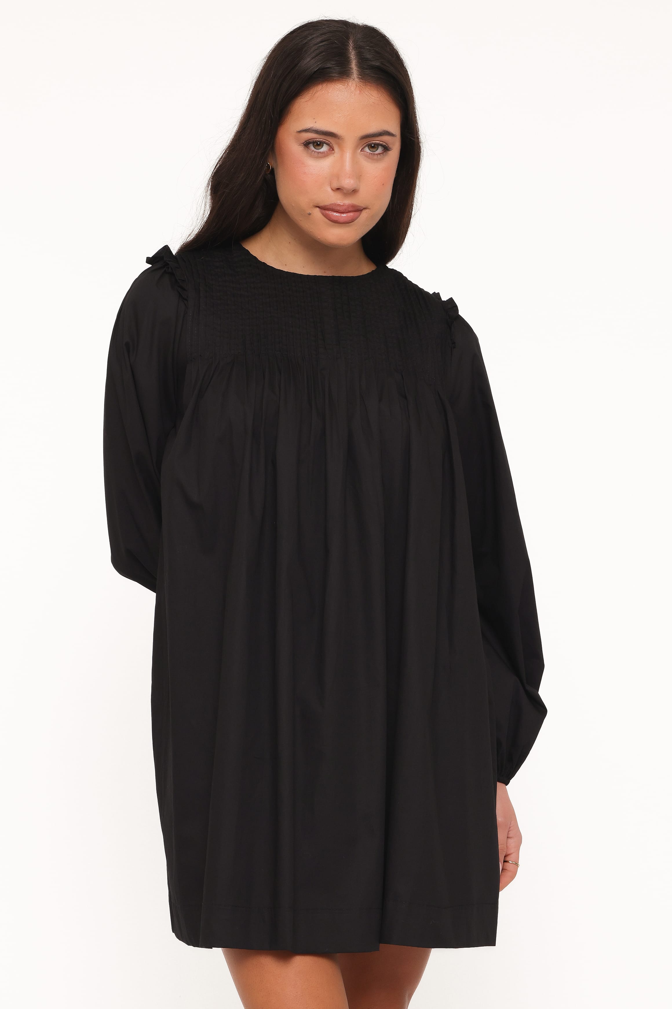 DRESSES Wyatt Long Sleeve Mini Dress - Black