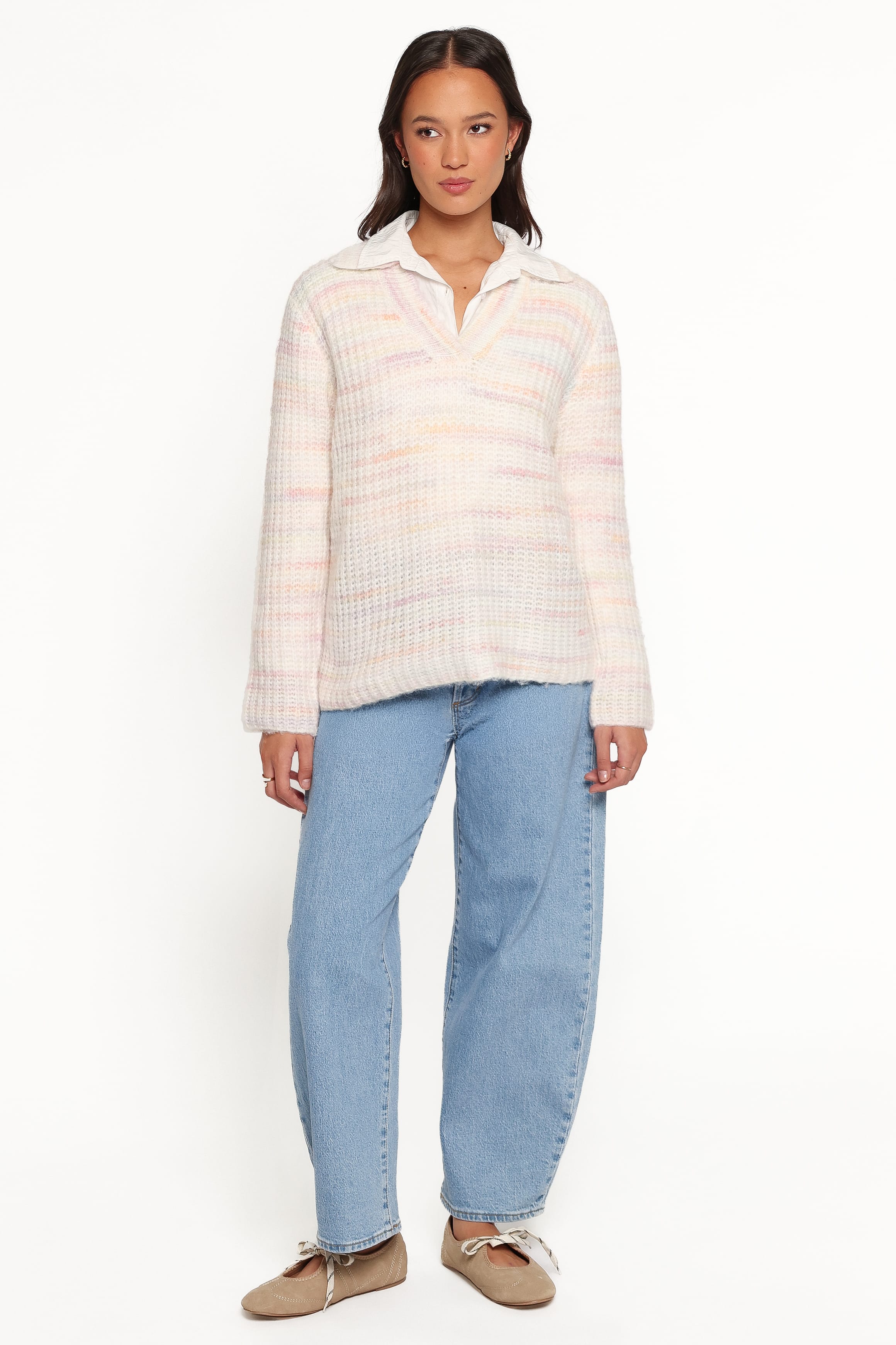 KNITWEAR Alyx Spacedye Polo Sweater - Pink Multi