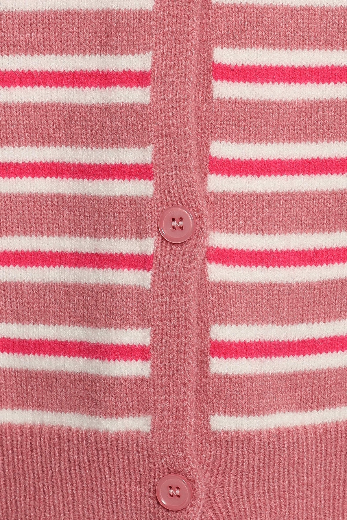 KNITWEAR Brynn Cardigan - Pink Stripe