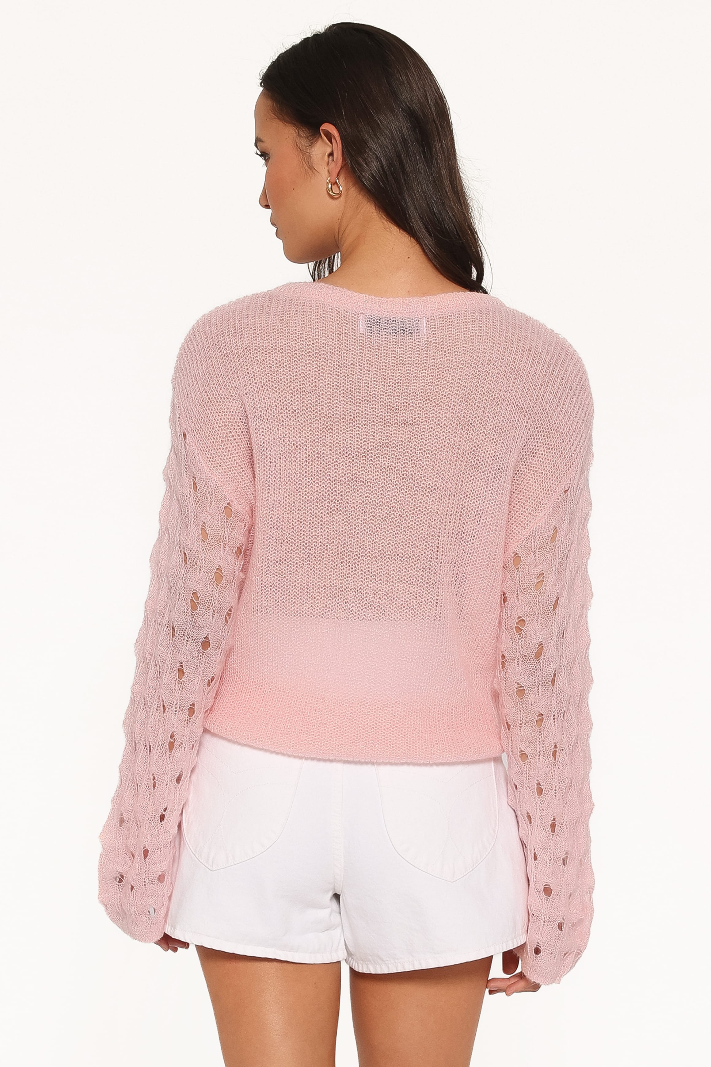 KNITWEAR Janina Open Stitch Sweater - Pink