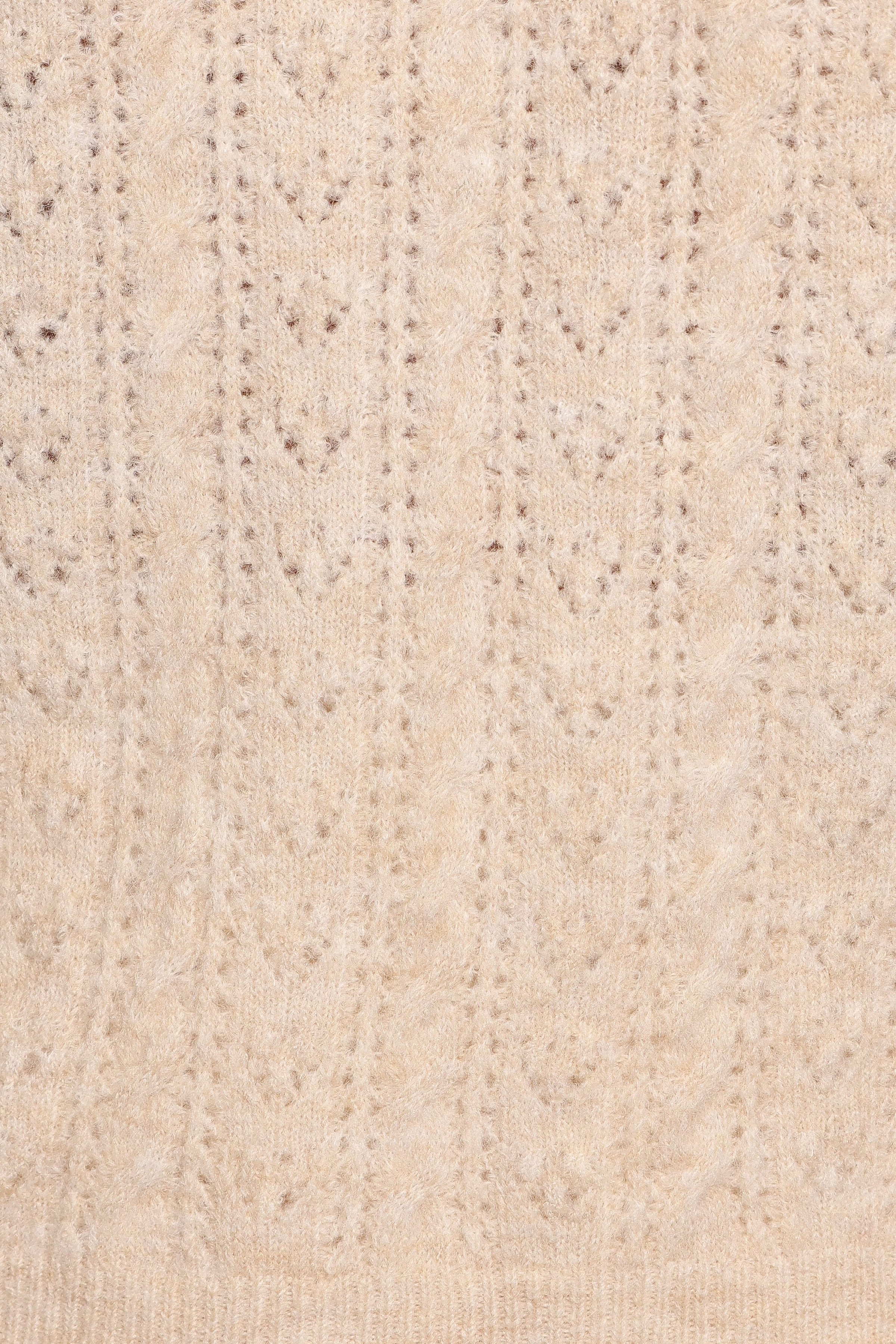 KNITWEAR Reece Pointelle Sweater - Sand