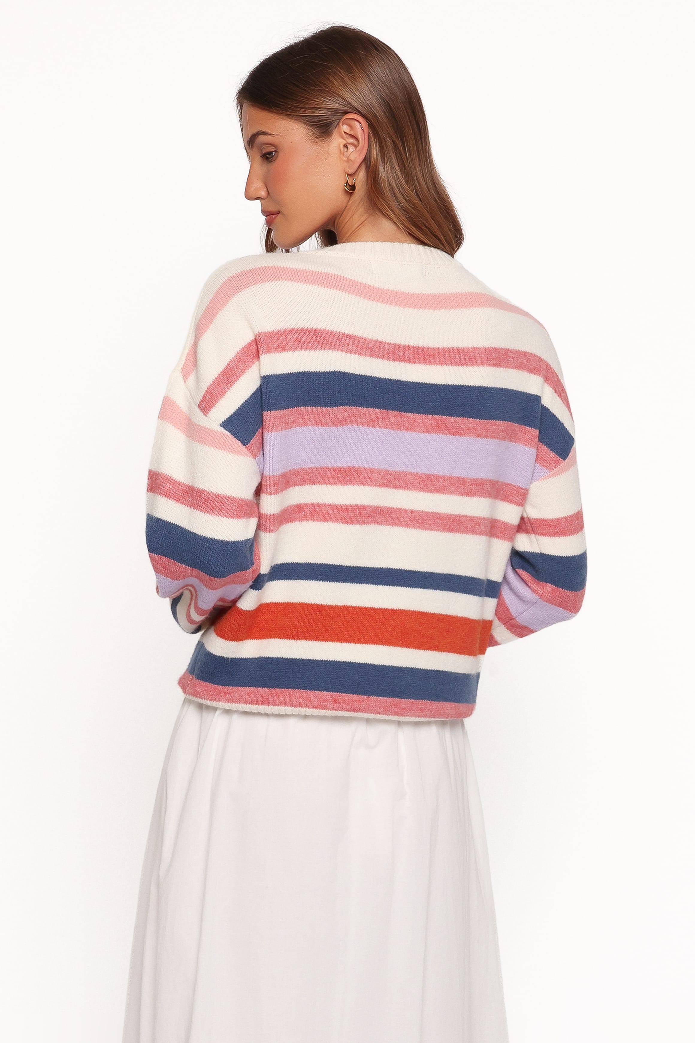 KNITWEAR Saski Knit Sweater - Cream Multi Stripe