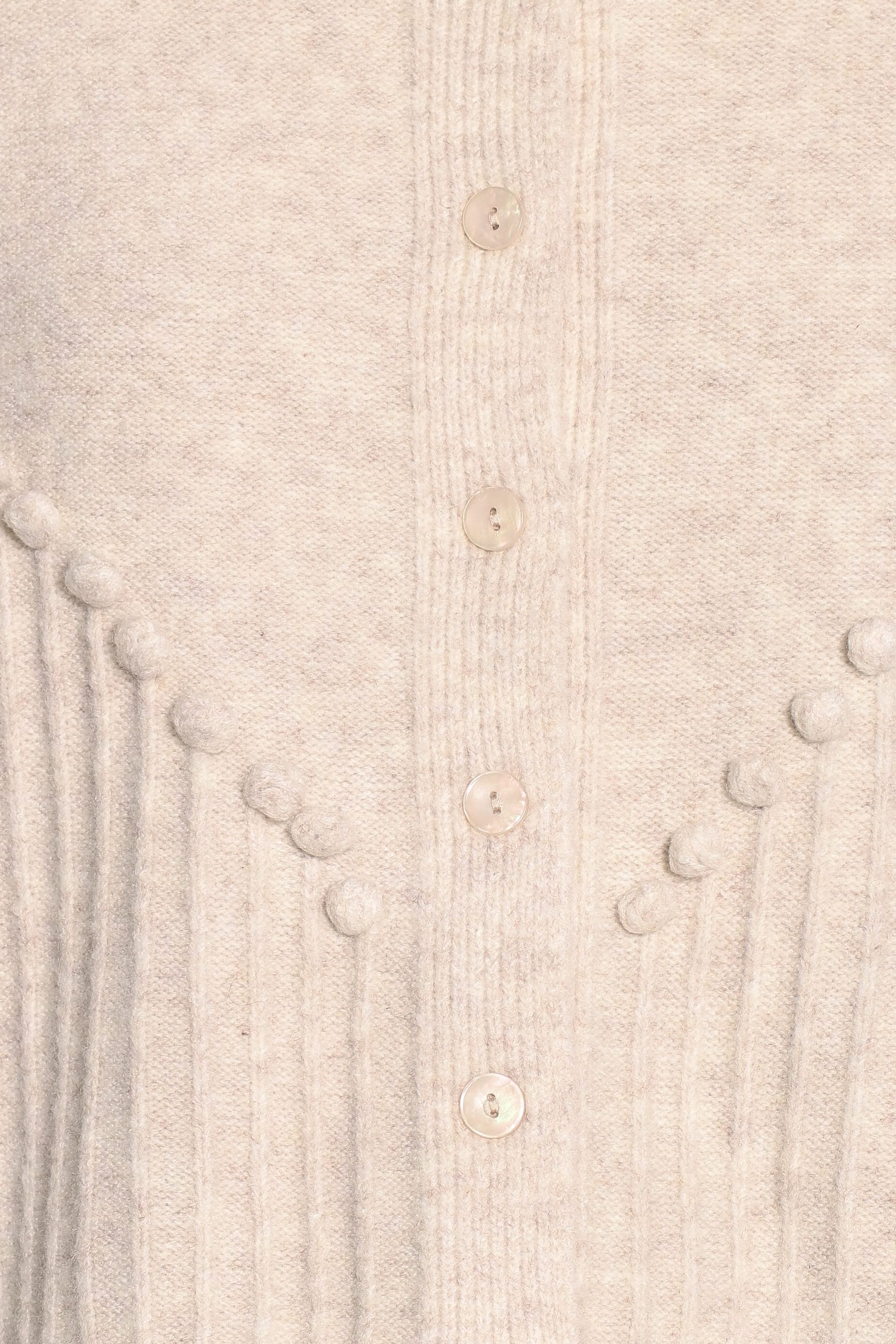 KNITWEAR Tiziana Bobble Cardigan - Oatmeal