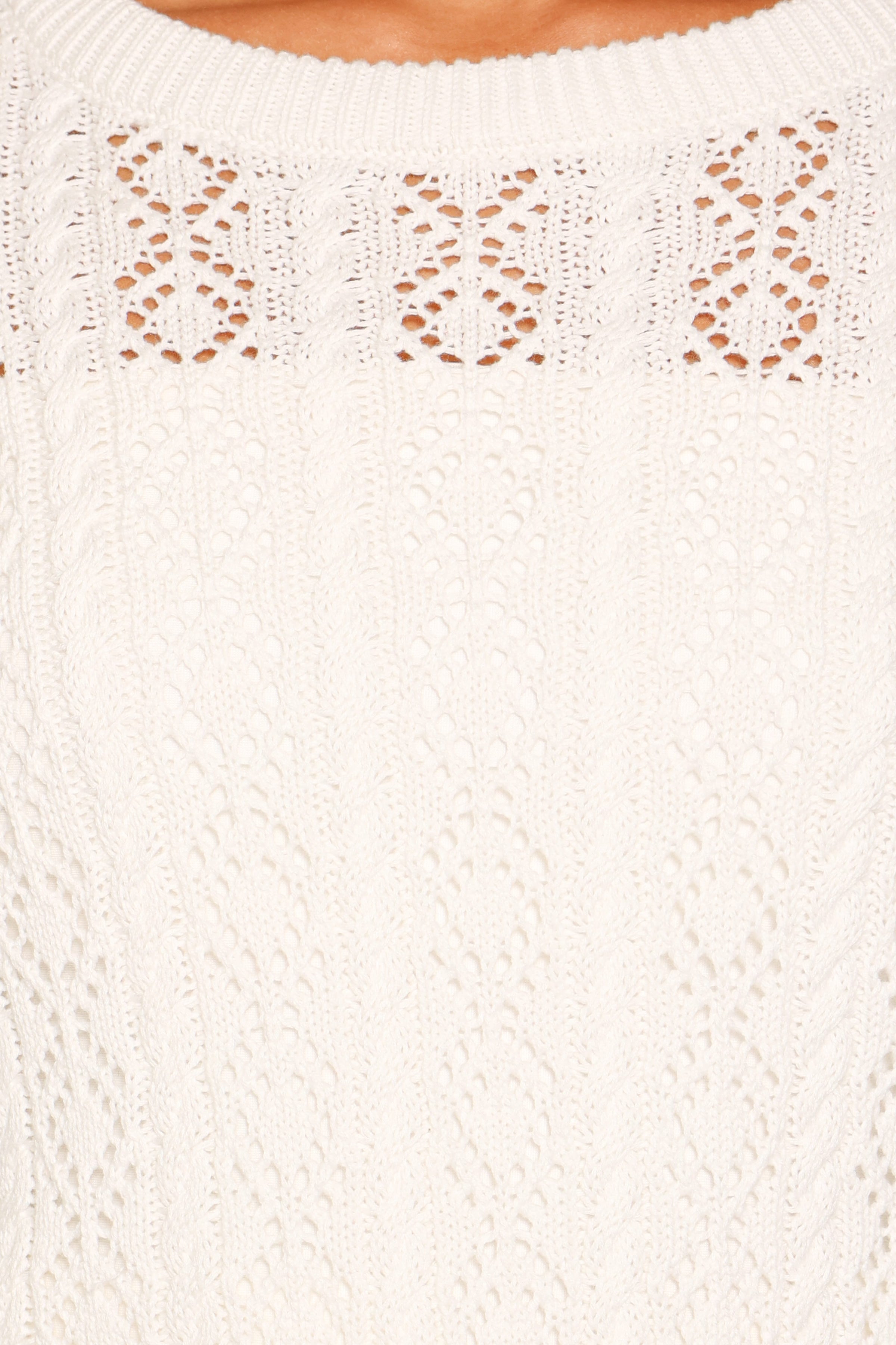 KNITWEAR Tyler Pointelle Sweater - White