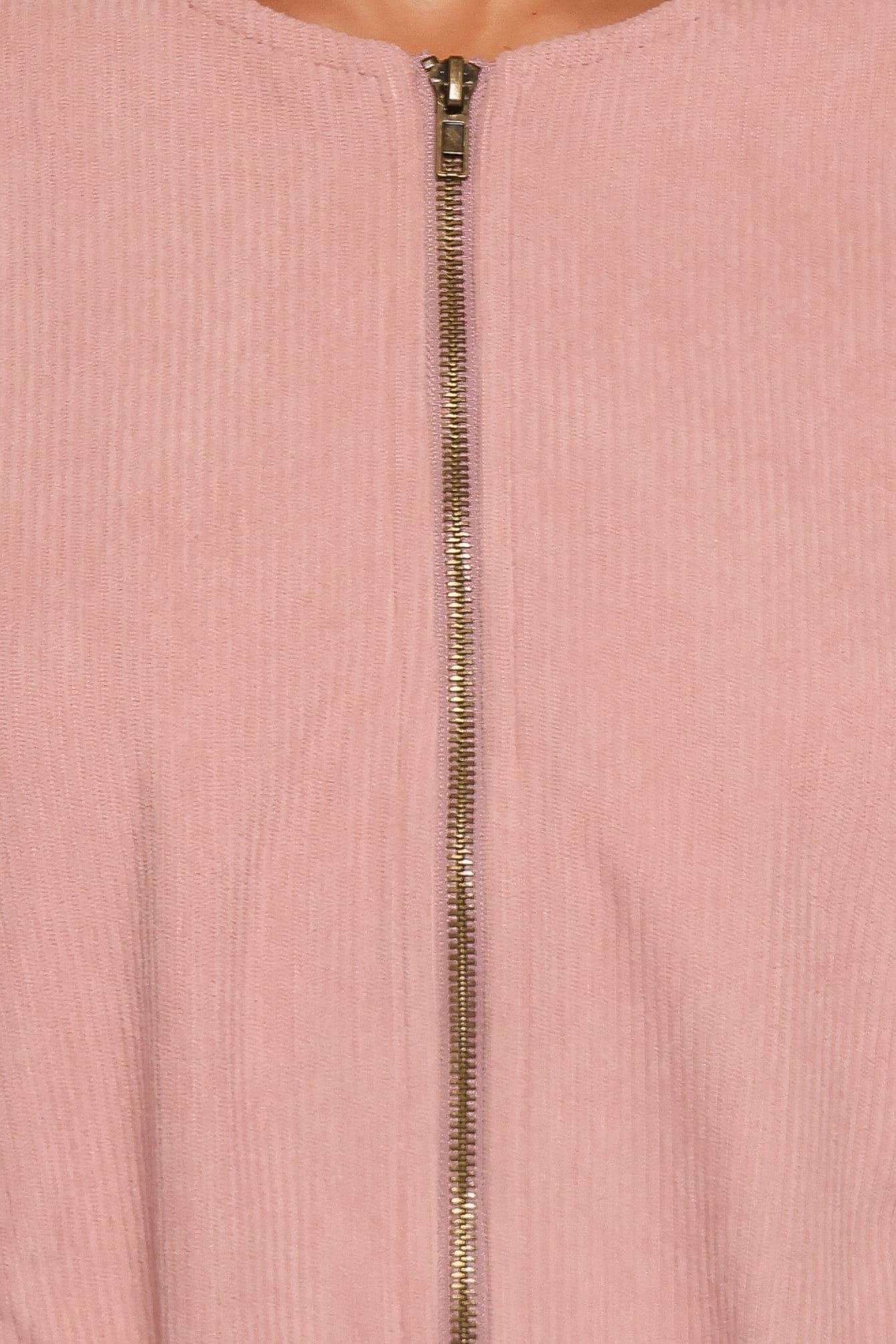 OUTERWEAR Elisa Cropped Bomber - Dusty Pink Corduroy
