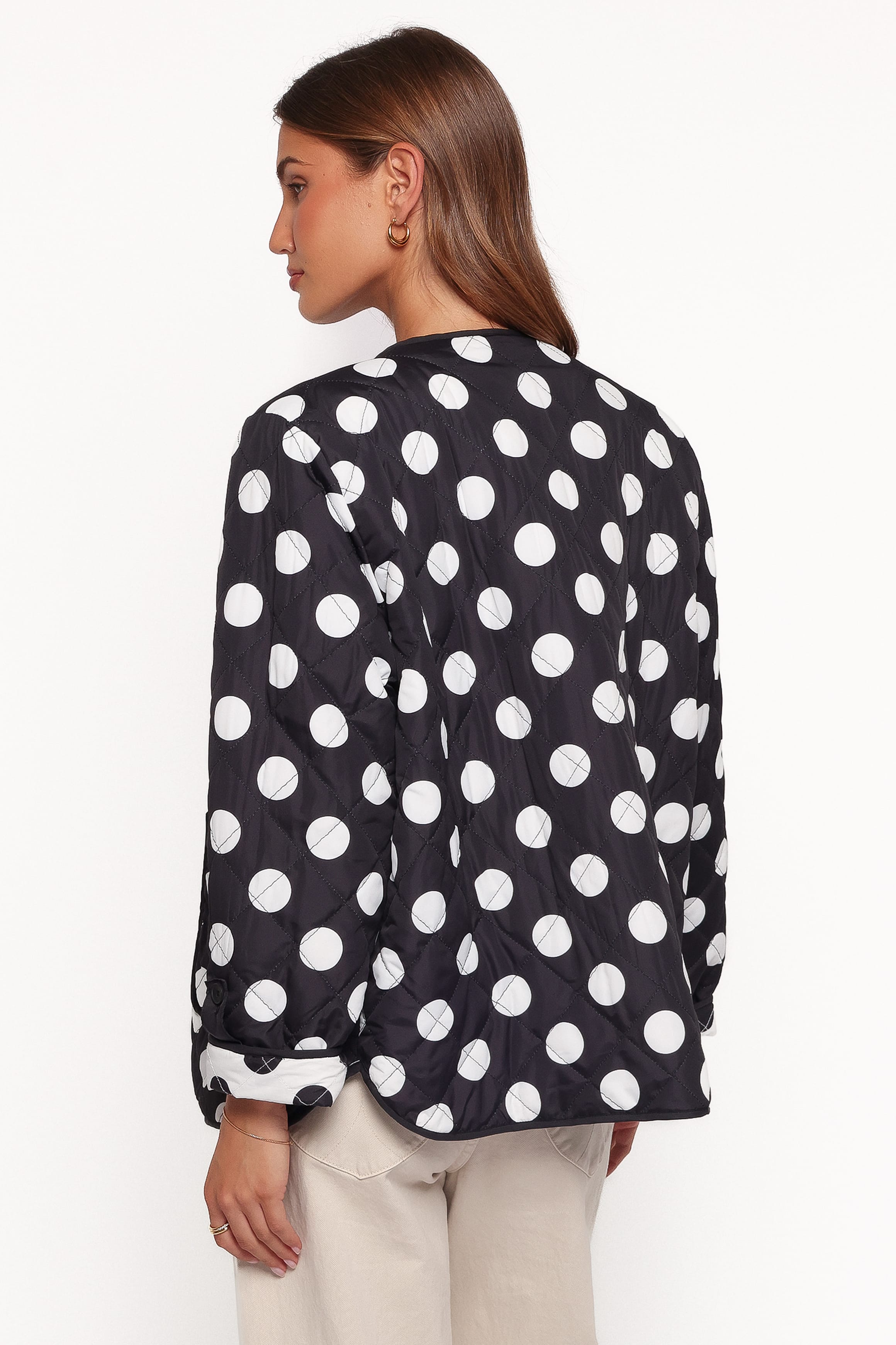 OUTERWEAR Immy Reversible Puffer Jacket - Black/White Dot