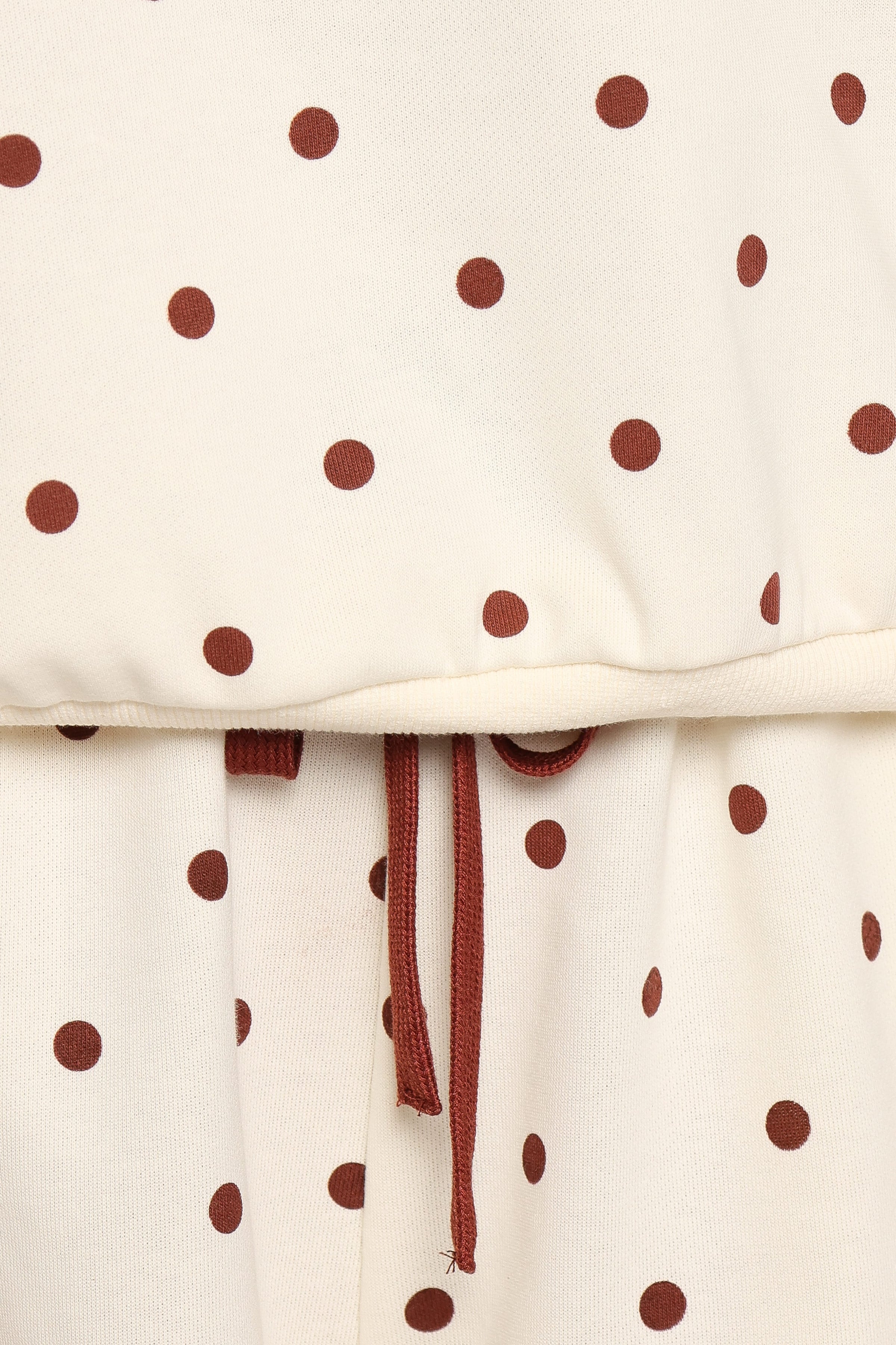 OUTERWEAR Novie Sweatshirt - Brown Polka Dot