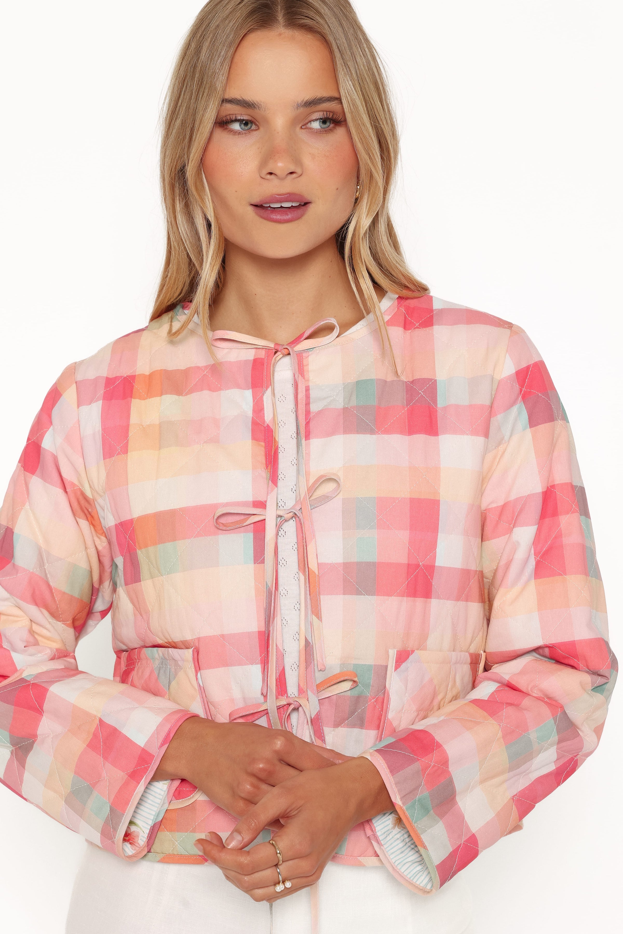 OUTERWEAR Percy Reversible Quilted Jacket - Blue Garden Stripe